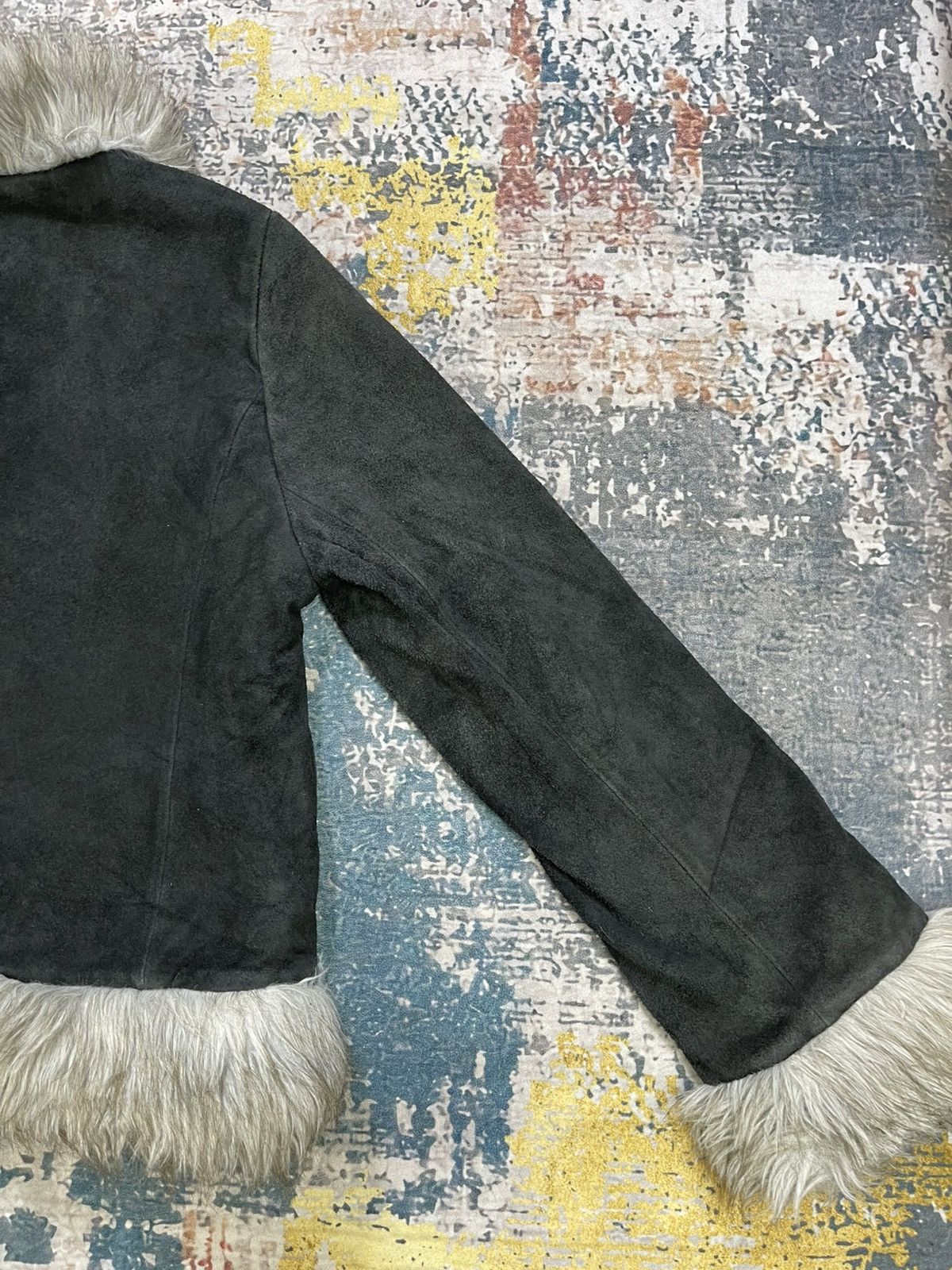 Hysteric Glamour Ozone Community Suede Leather Faux Fur Penny Lane Jacket Size S / US 4 / IT 40 - 8 Thumbnail