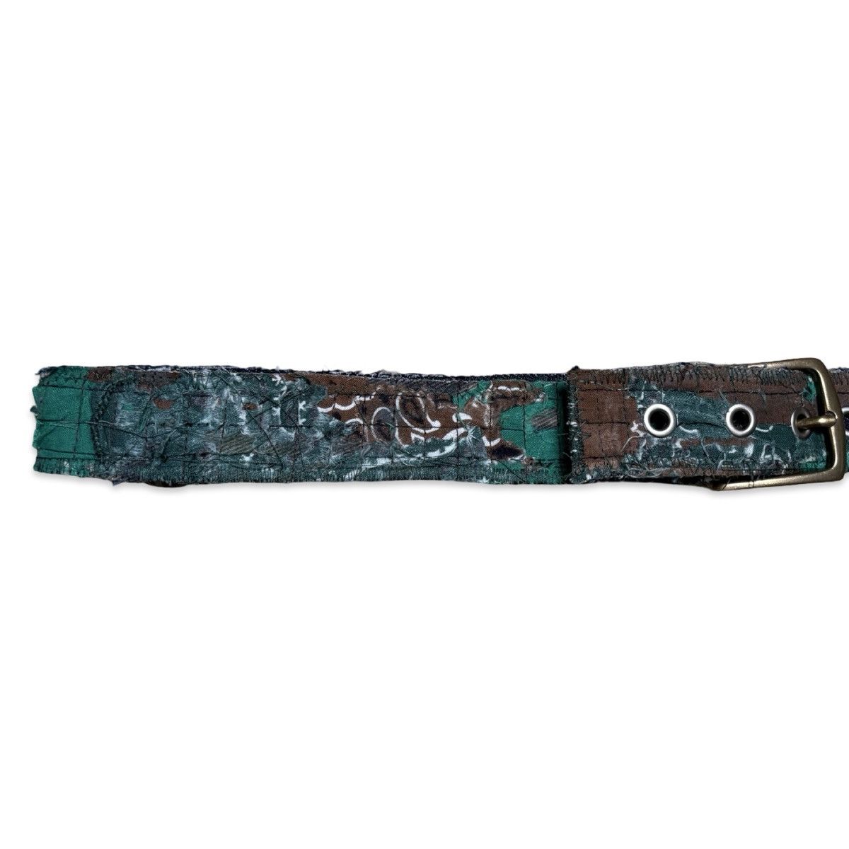 Other W&G Denim Paisley Boro Repair Buckle Belt Kapital Army Camo Size ONE SIZE - 3 Thumbnail