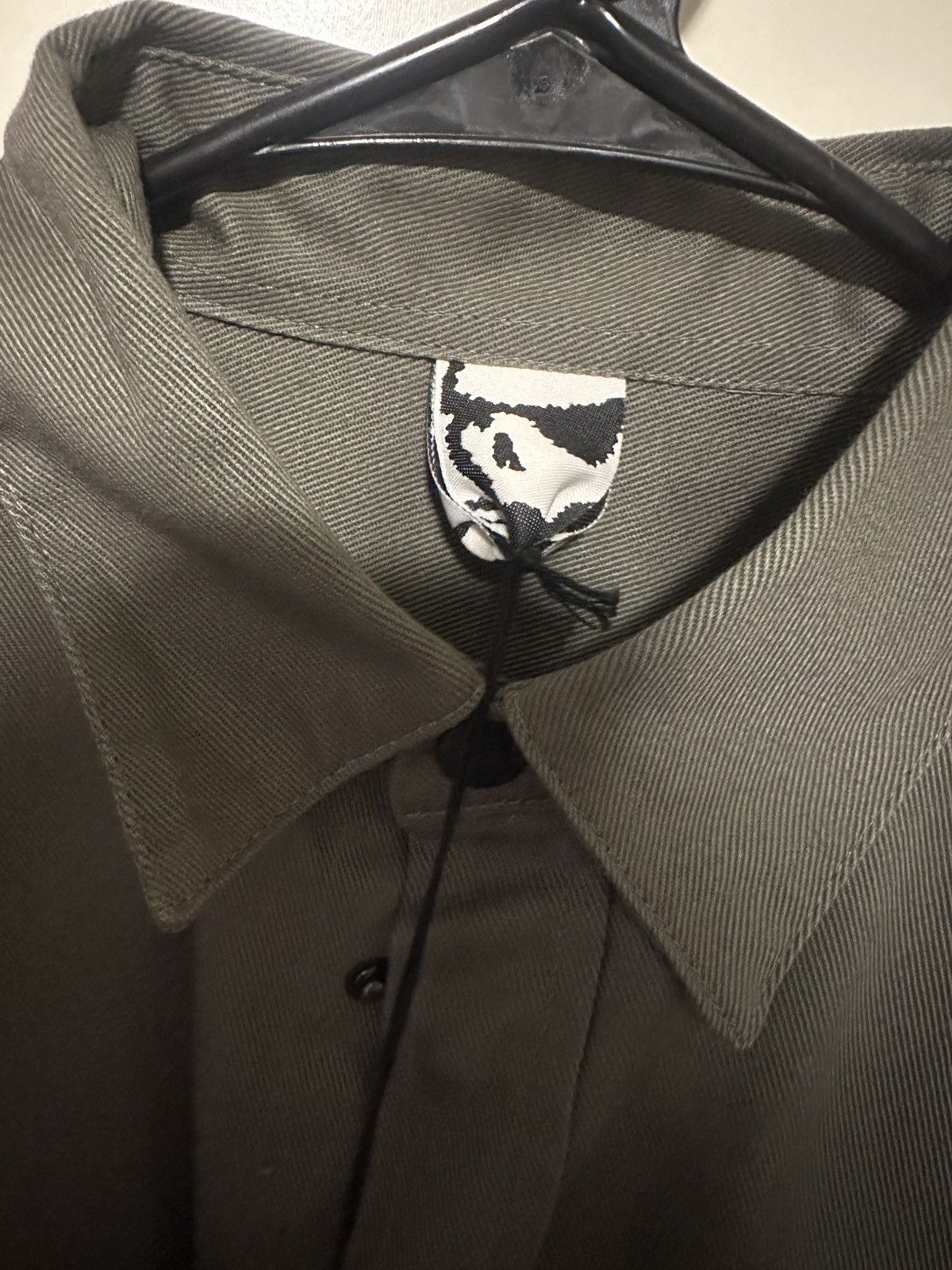 GR10K GR10K - Olive Green Button Up Shirt Size US M / EU 48-50 / 2 - 2 Thumbnail