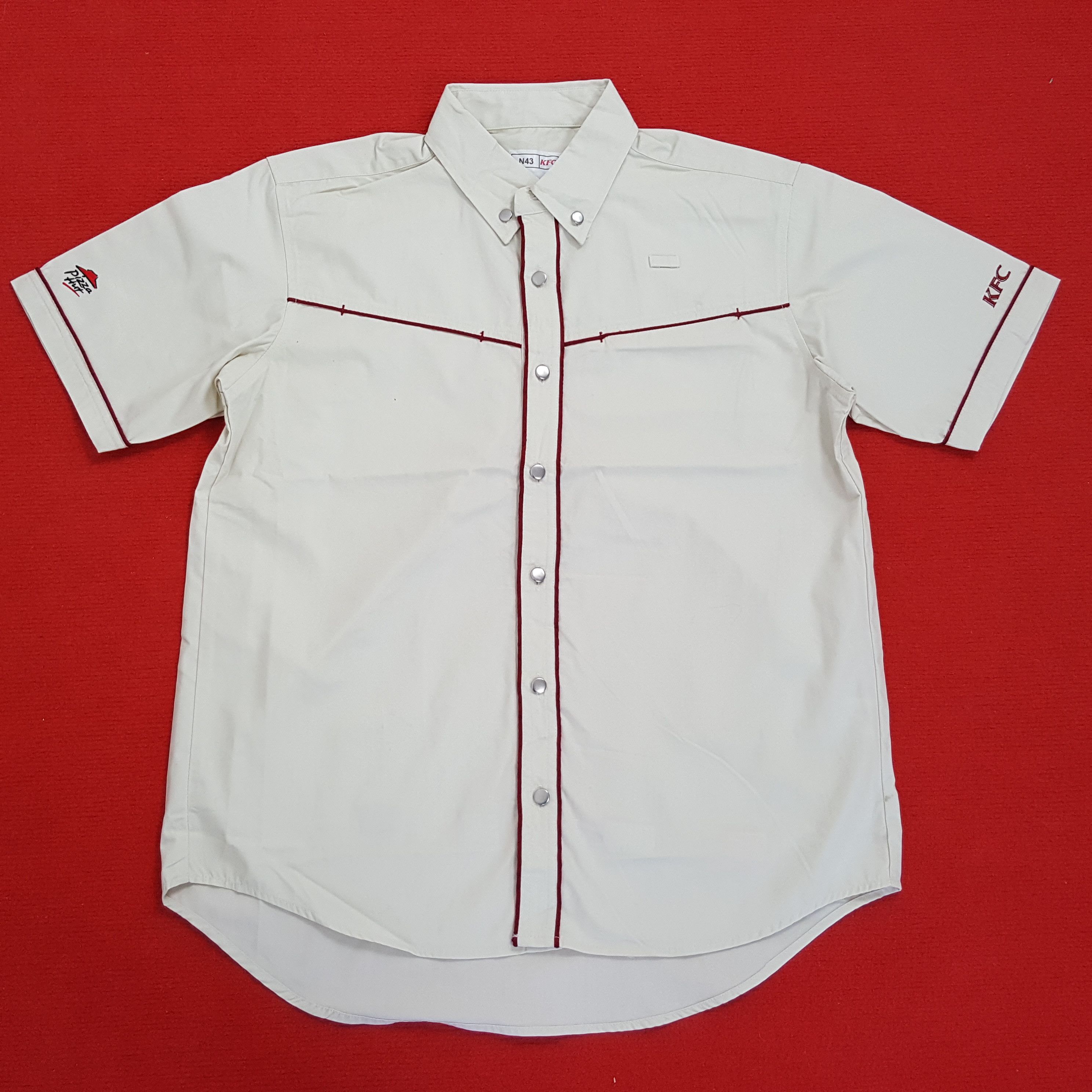 Vintage KFC X Pizza Hut Workwear Shirt Size US M / EU 48-50 / 2 - 1 Thumbnail
