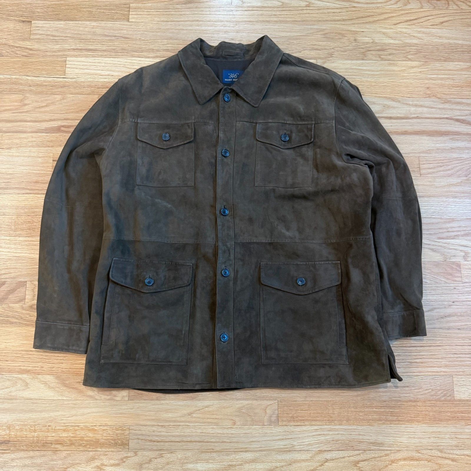 Brooks Brothers Brooks Brothers Chocolate Suede Lined Chore Coat XL Size US XL / EU 56 / 4 - 1 Thumbnail
