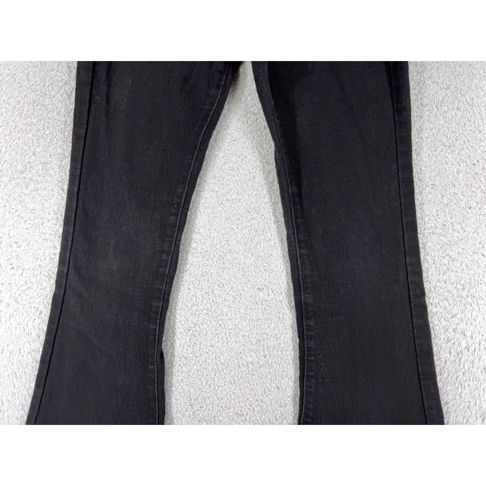 Vintage Red Bottoms Womens Flared Jeans Pants Low Rise Black Cotton Blend 28in Inseam 00 Size 24" / US 00 / IT 34 - 3 Thumbnail