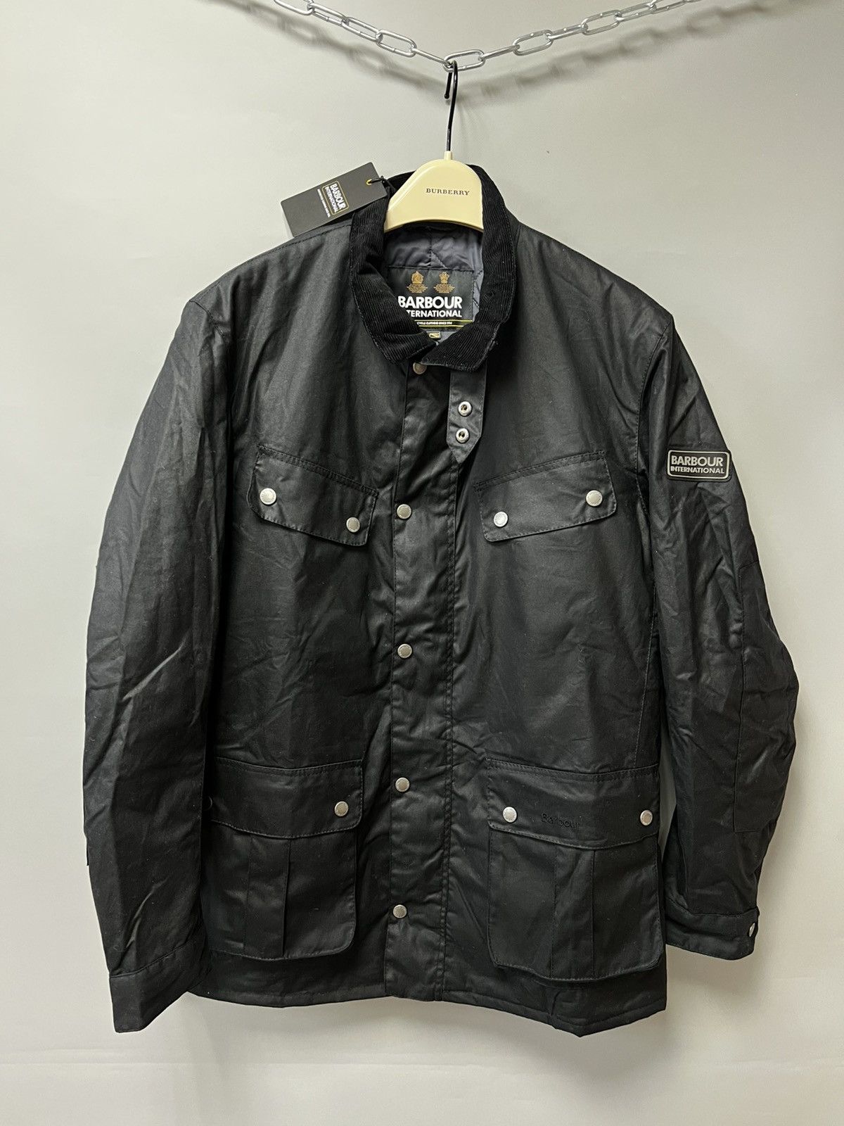 Barbour International Tourer Duke WAX Jacket Navy NEW size L