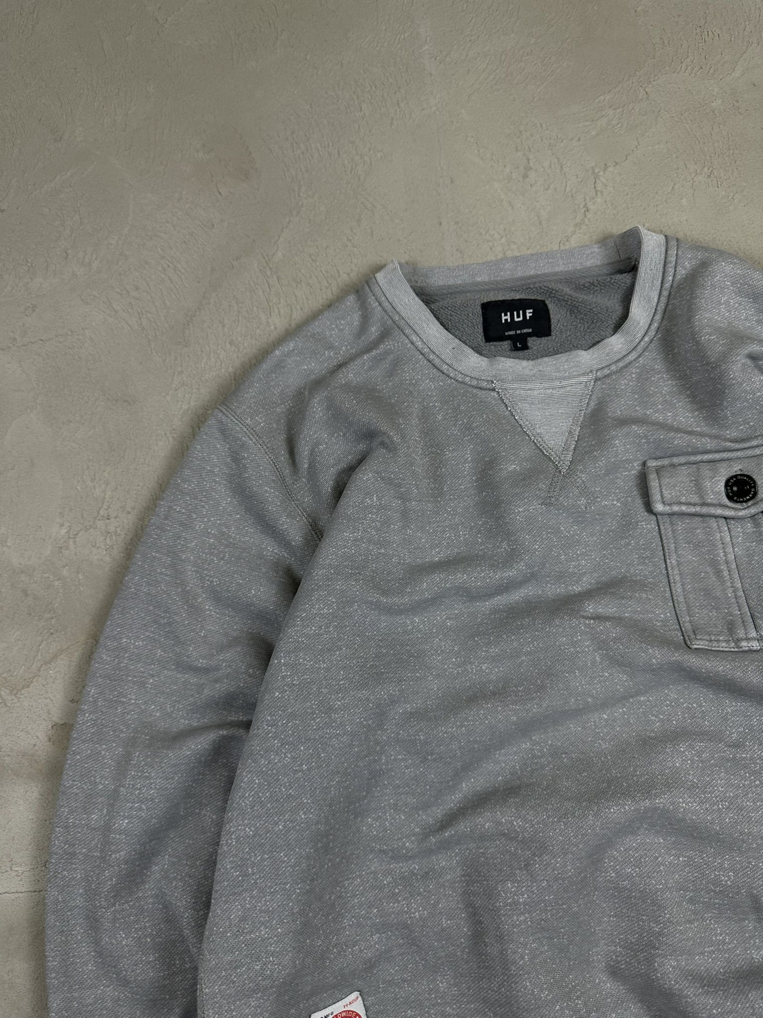 Huf Vintage HUF Pocket Boxy Sweatshirt Crewneck Size US L / EU 52-54 / 3 - 6 Thumbnail