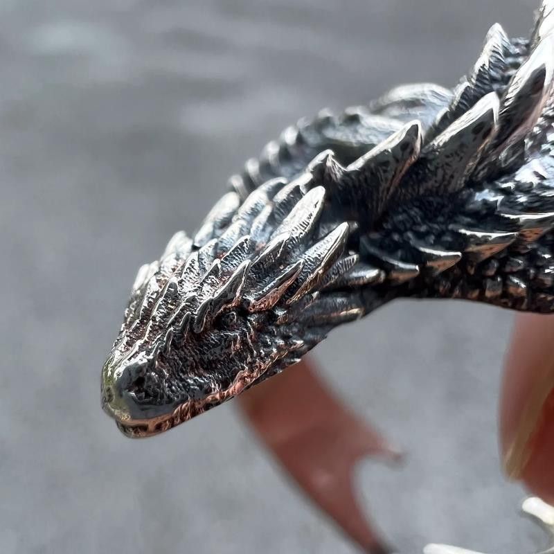 Vintage Resizable Dragon Pterosaur Wings Ring Size ONE SIZE - 5 Thumbnail