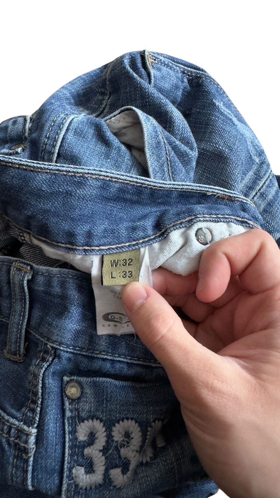 G-Star G-Star RAW 3301 Mens Cargo Jeans Vintage Wash Denim W32 L33 Size US 32 / EU 48 - 7 Thumbnail