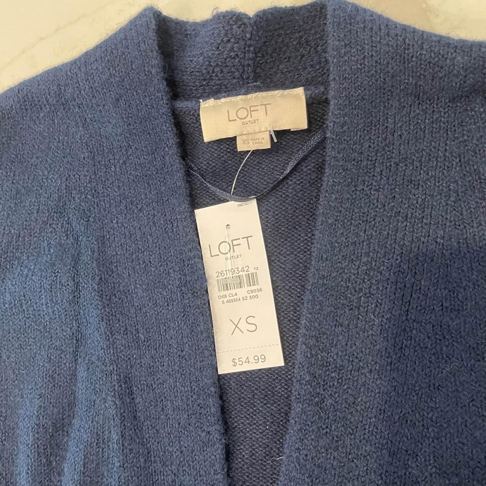 Loft Loft Outlet NWT Blue Open Front Cardigan Sweater Women's XS Size XS / US 0-2 / IT 36-38 - 3 Thumbnail