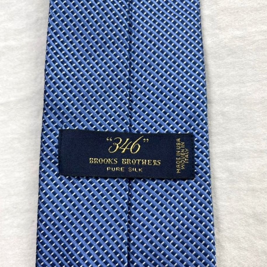 Brooks Brothers Brooks Brothers 346 Necktie Mens Blue Pure Silk Made In USA Check Tie Mens Silk Geometric Pattern Classic 57" One Size Blue Size ONE SIZE - 6 Thumbnail