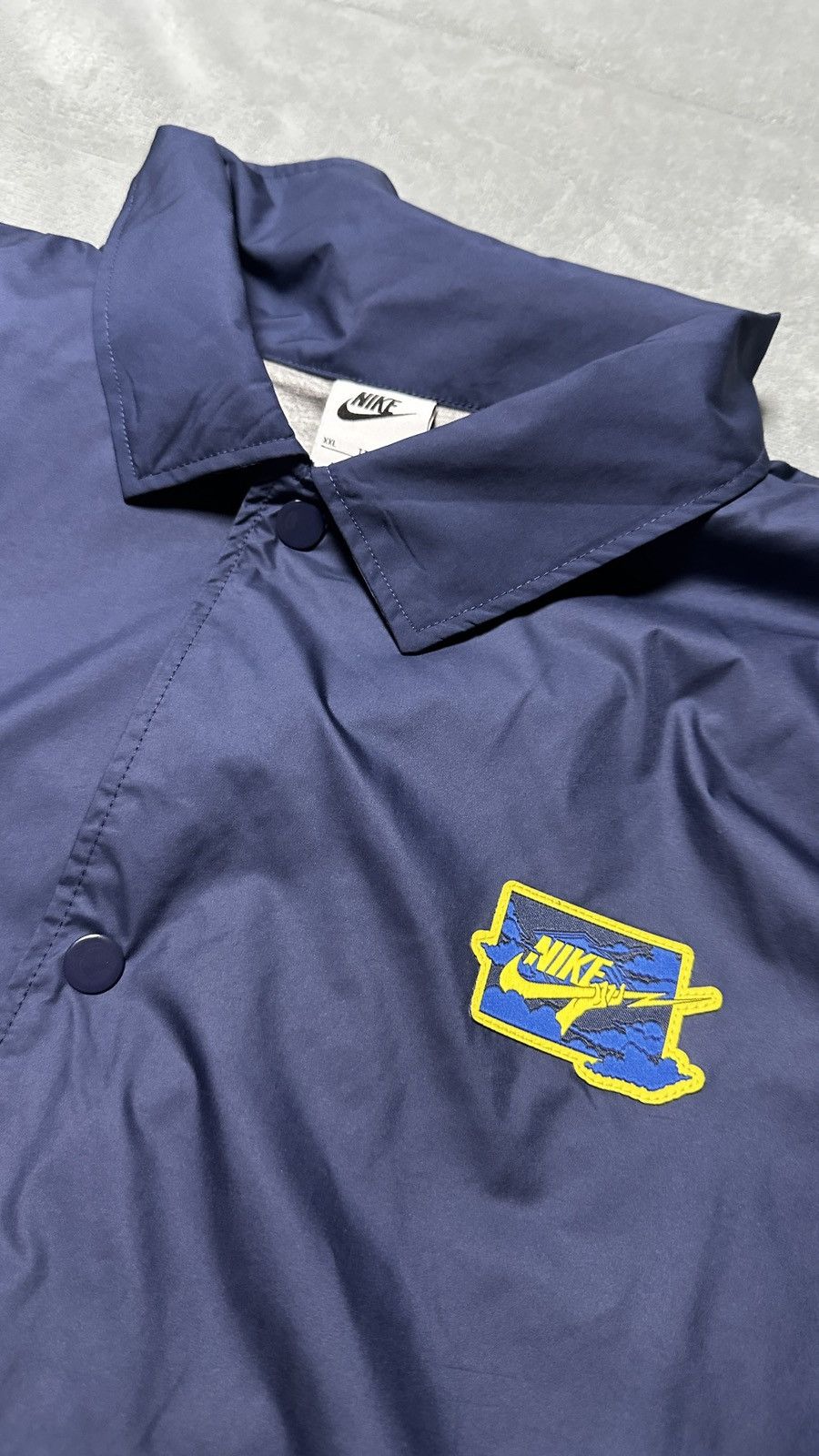 Nike NEW Size 2XL Nike Coach Jacket Midnight Navy W/ Lightning Size US XXL / EU 58 / 5 - 4 Thumbnail