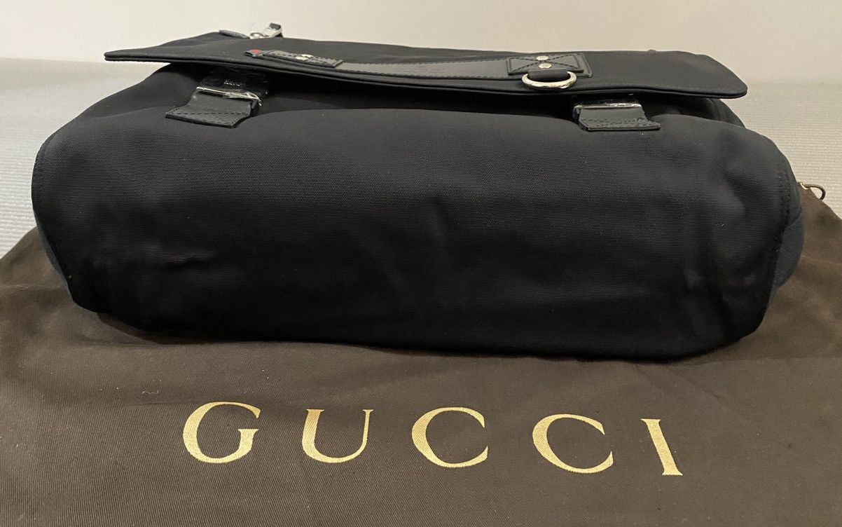 Gucci Gucci 🇮🇹 Nero ballistic nylon messenger bag unisex NEW Size ONE SIZE - 14 Thumbnail