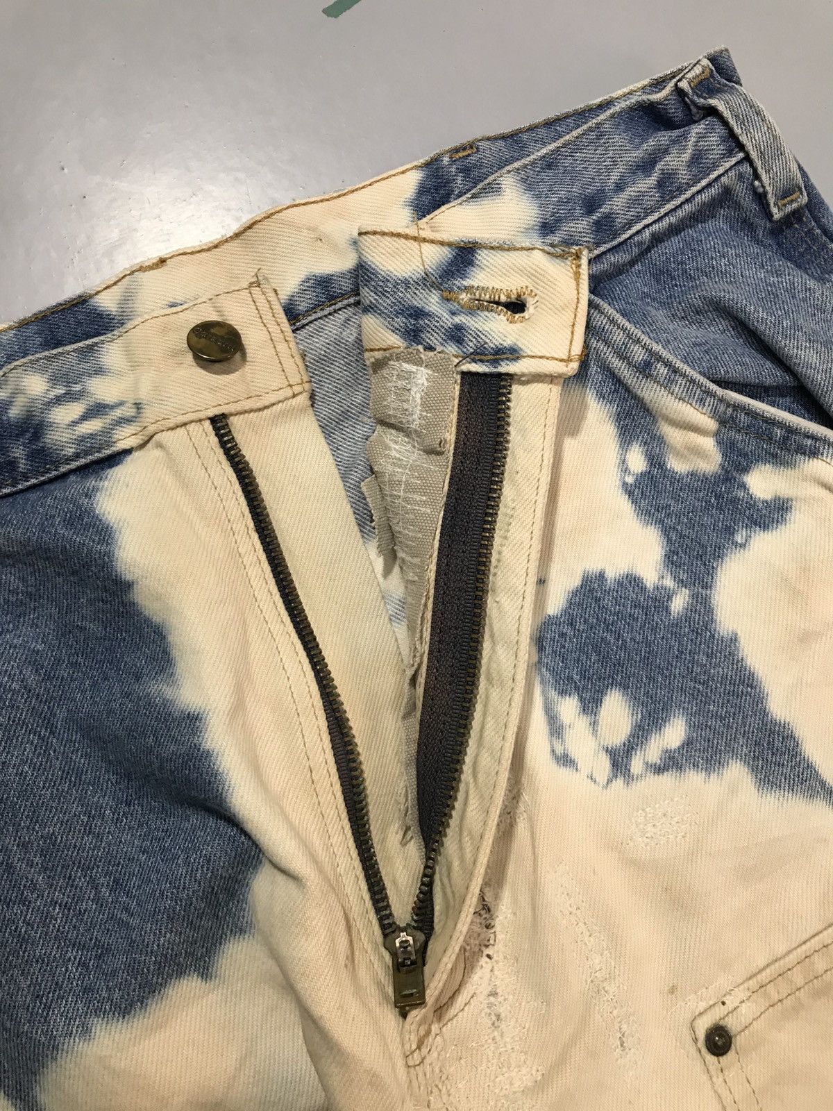 Carhartt Vintage carhartt B73 DST bleached double knee workwear Size US 34 / EU 50 - 6 Thumbnail