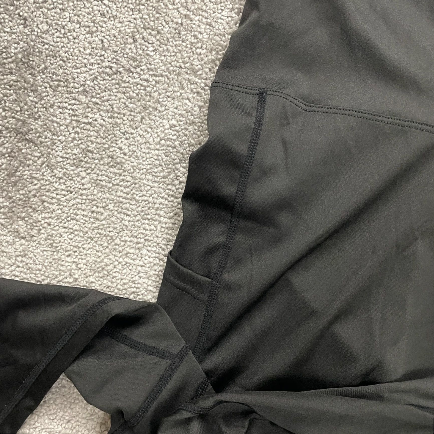 Vintage Unbranded Compression Leggings Women Large Black High Rise Pocket Active 28x25.5 Size 36" / US 14 / IT 50 - 5 Thumbnail