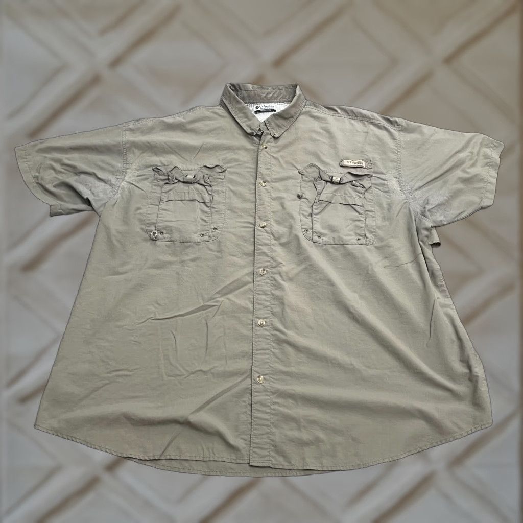 Vintage Columbia PFG Omni Shade Shirt Mens 2XL Brown Button Down Short Sleeve Fishing Size US XXL / EU 58 / 5 - 1 Thumbnail