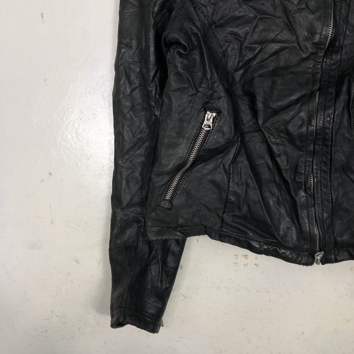 Japanese Brand 📌Cropped Biker Leather Jacket Rose Bud Bondage Size US M / EU 48-50 / 2 - 7 Thumbnail