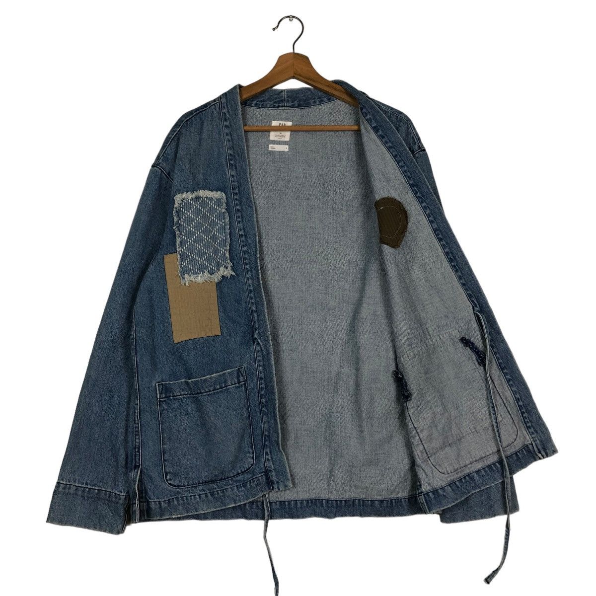 Japanese Brand 🔥VINTAGE KIMONO DENIM JAPAN TRADITIONAL PATCH WORK DESIGN Size US S / EU 44-46 / 1 - 11 Thumbnail