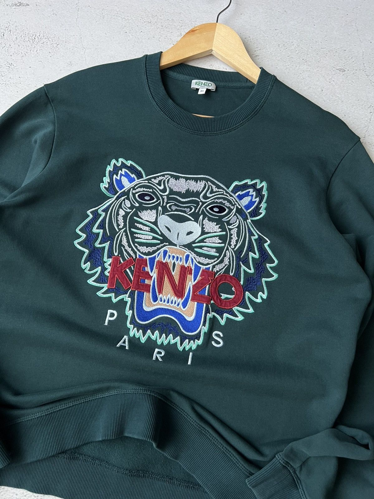 Kenzo 🐯 Kenzo Green Tiger Sweatshirt Size M Size US M / EU 48-50 / 2 - 3 Thumbnail