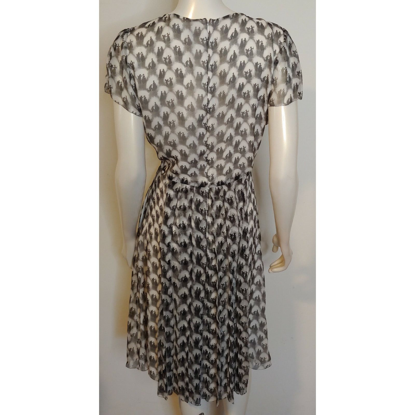 Jason Wu Jason Wu Silk Dress 12 NWT Cream Black Victorian Couple Size XL / US 12-14 / IT 48-50 - 2 Thumbnail