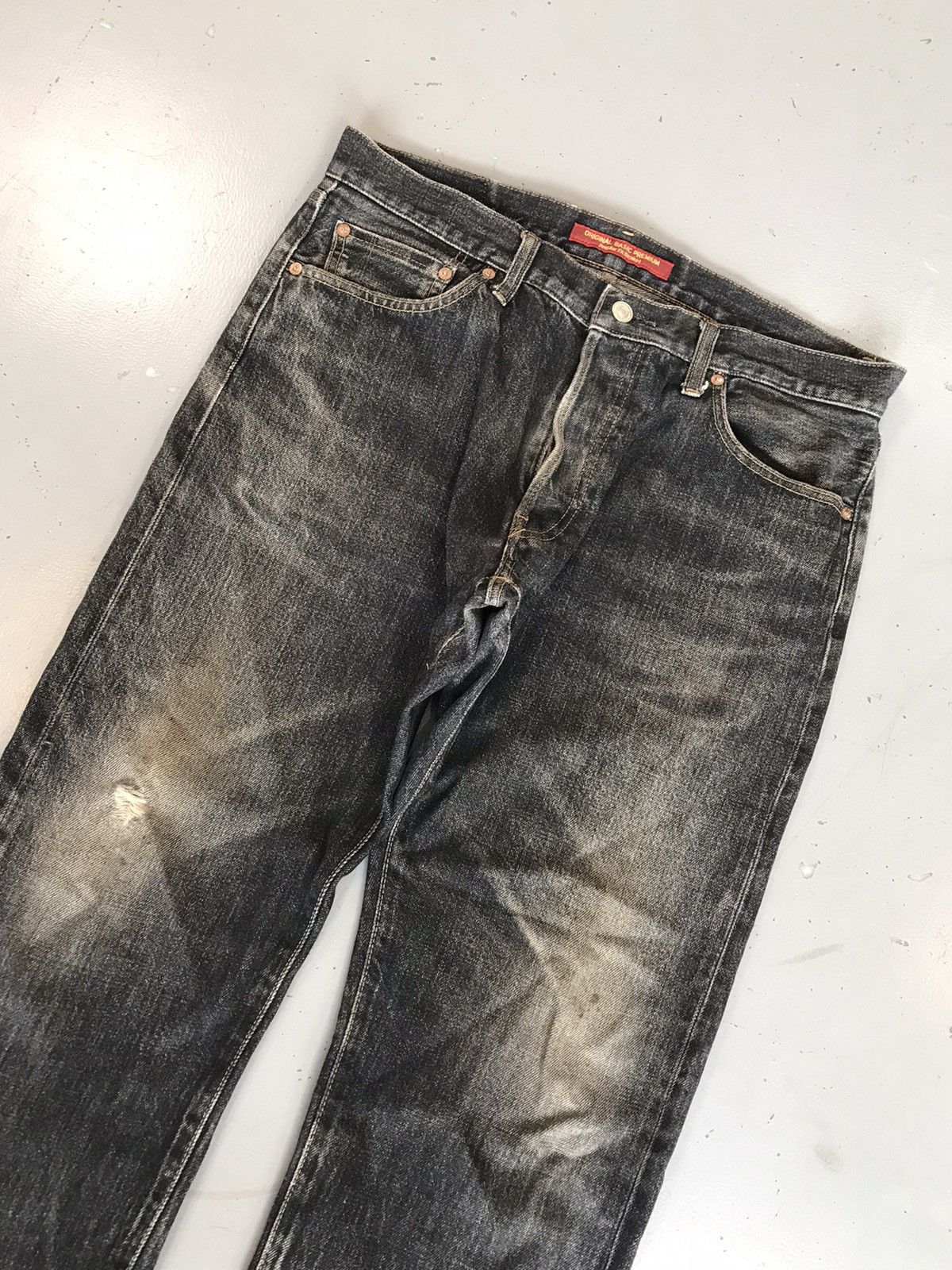 Uniqlo × Vintage Vintage Uniqlo sunfade straight fit denim pant Size US 36 / EU 52 - 4 Thumbnail