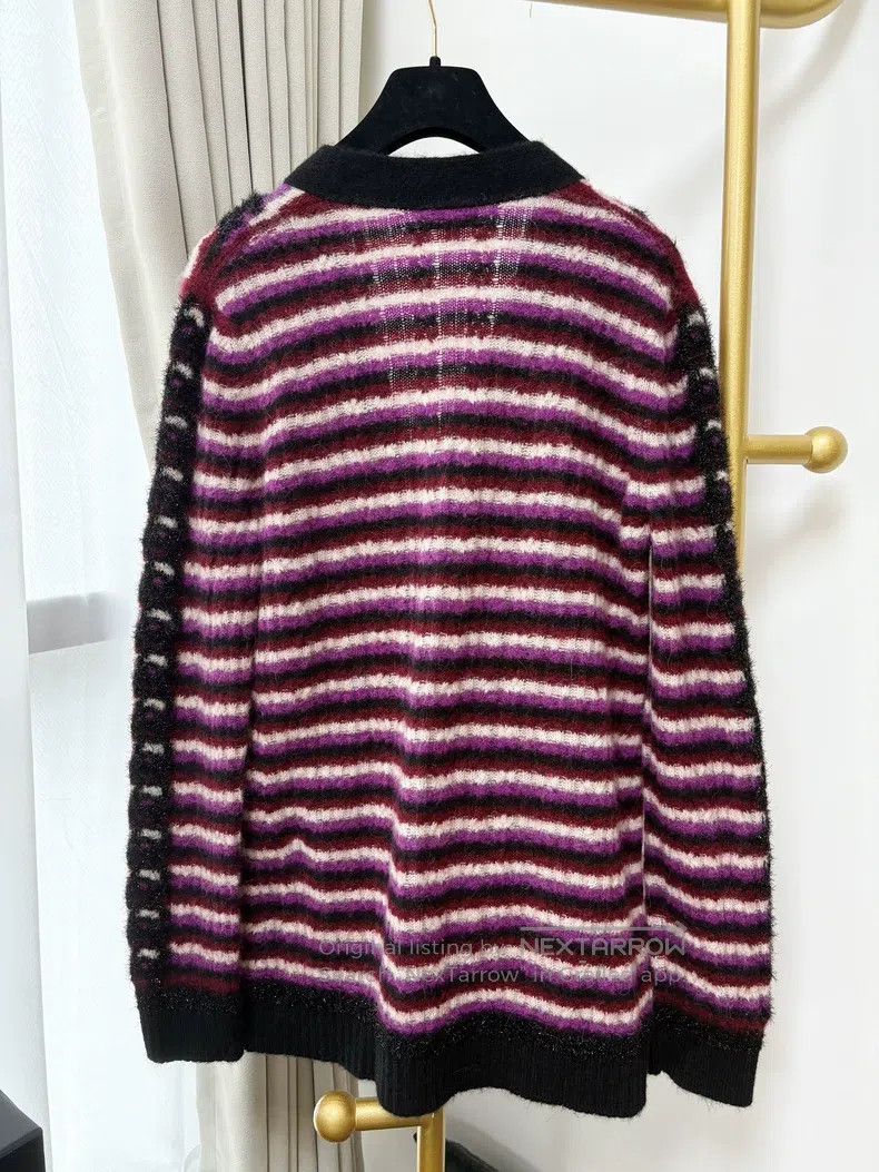 Chanel Chanel 23B Autumn and Winter Preview Series Purple Striped Size S / US 4 / IT 40 - 3 Thumbnail