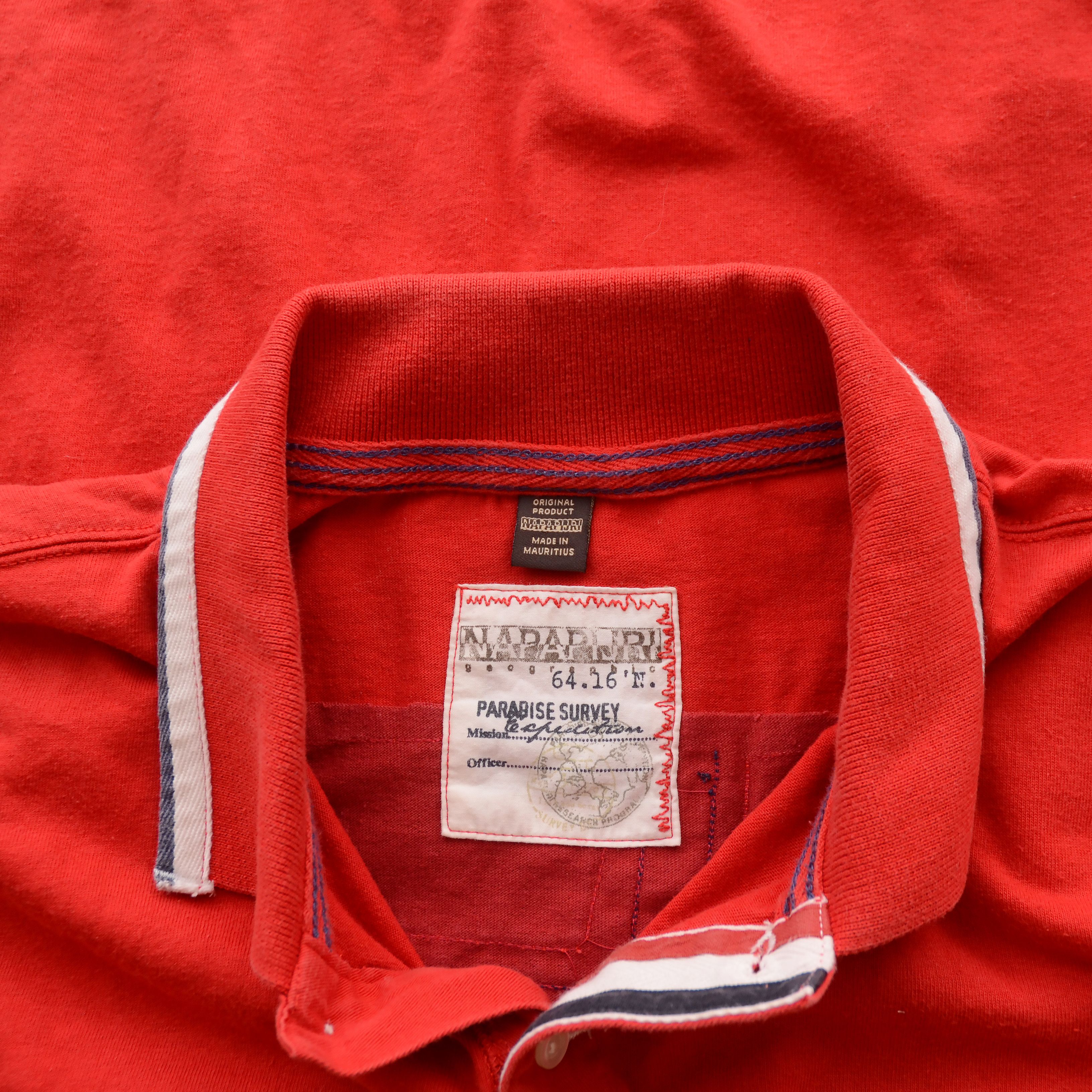 Napapijri Napapijri Long Sleeve Polo Shirt — Size XL — Red big logo Size US XL / EU 56 / 4 - 10 Thumbnail