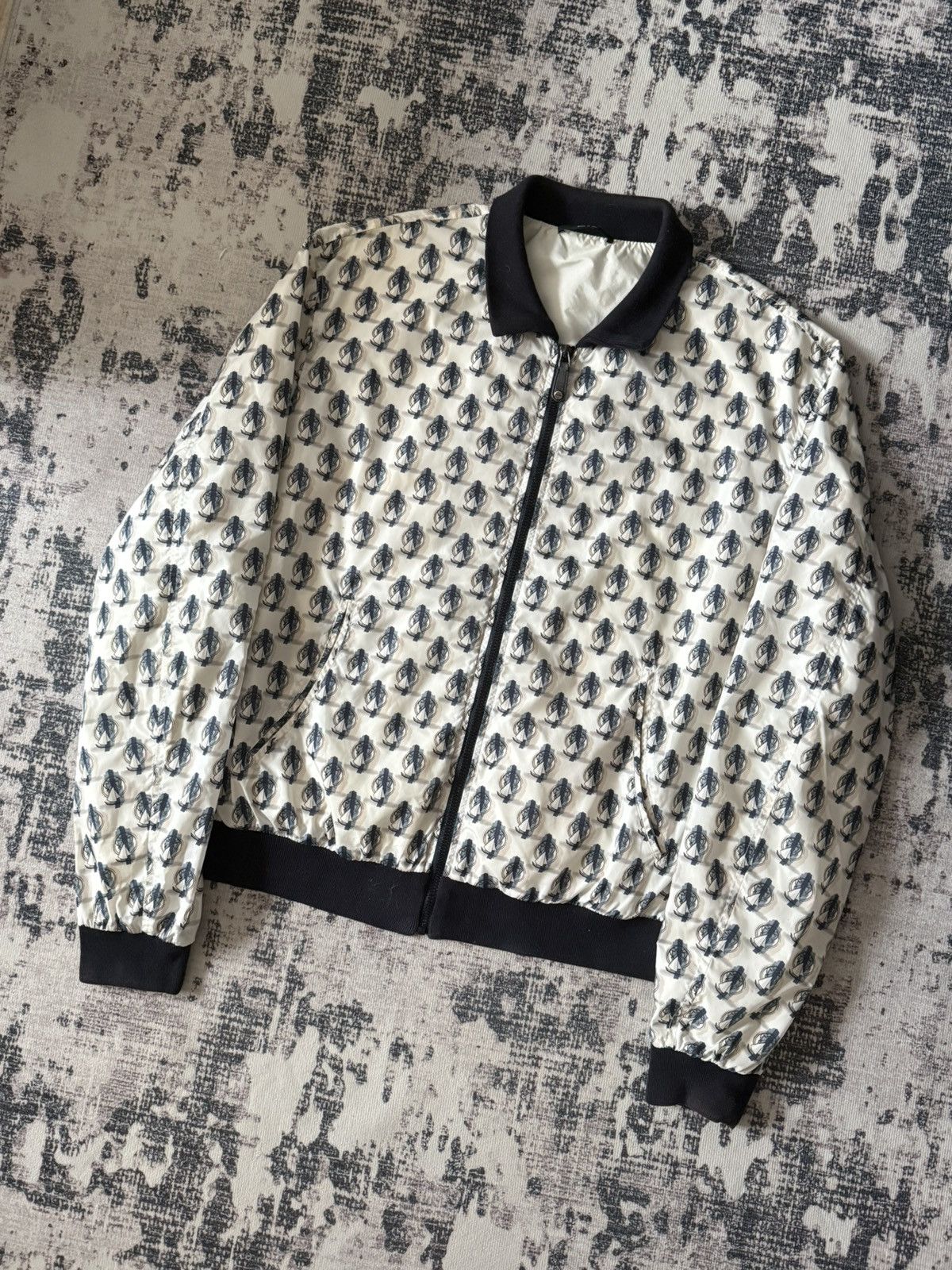 Gucci 🔥GUCCI MONOGRAM JACKET WHITE AND BLACK Size US L / EU 52-54 / 3 - 3 Thumbnail