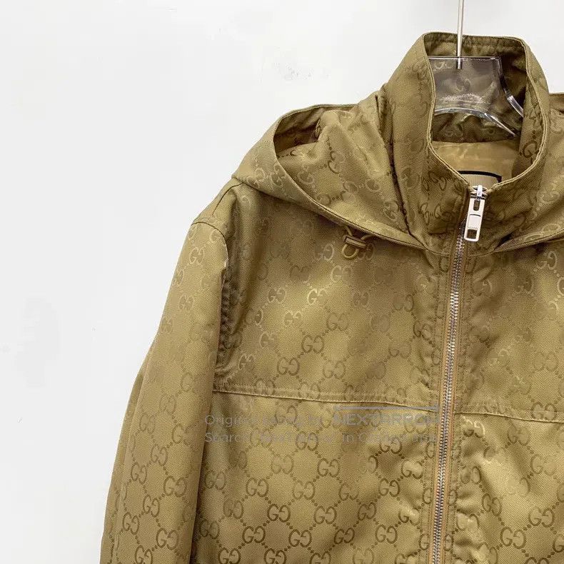 Gucci Gucci Dark brown logo dark pattern full print hooded zippe Size XS / US 0-2 / IT 36-38 - 3 Thumbnail