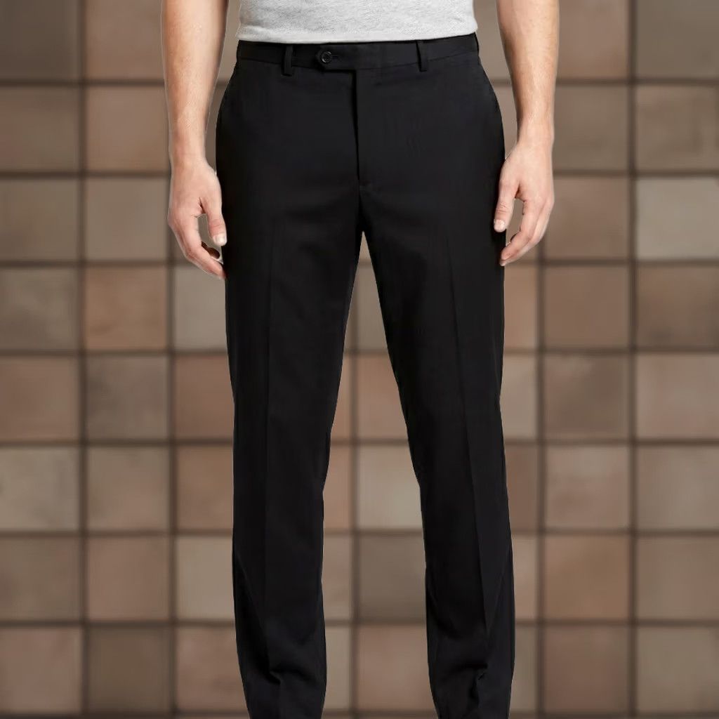 Calvin Klein Calvin Klein Dress Pants Slim Fit 100% Wool Flat Front 34x32 Black Size US 34 / EU 50 - 1 Thumbnail