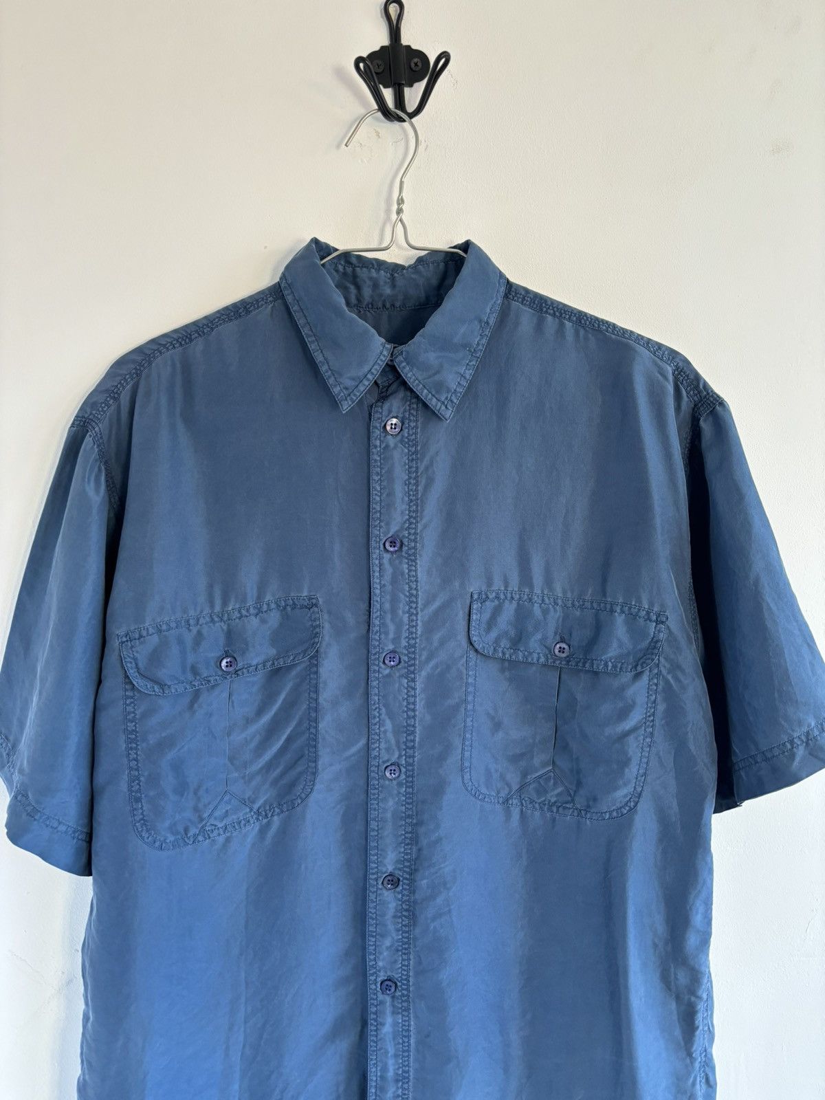 Manhattan Portage × SikSilk × Vintage Vintage 60s Manhattan Club Silk Cargo Shortsleeve Shirt Size US M / EU 48-50 / 2 - 2 Thumbnail