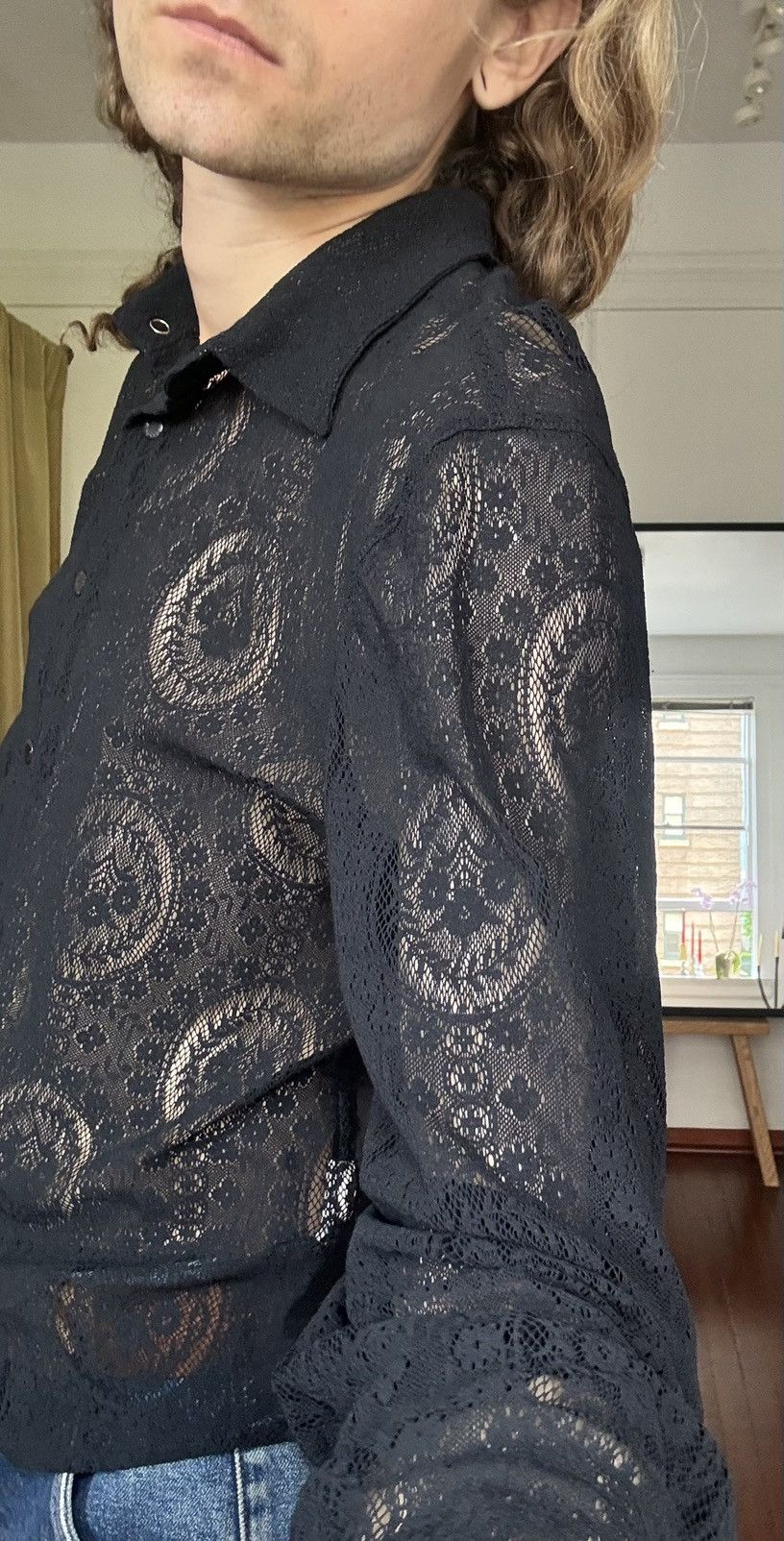 Todd Oldham Todd Oldham Vintage 1990’s Lace Snap Button Blouse Size M / US 6-8 / IT 42-44 - 4 Thumbnail
