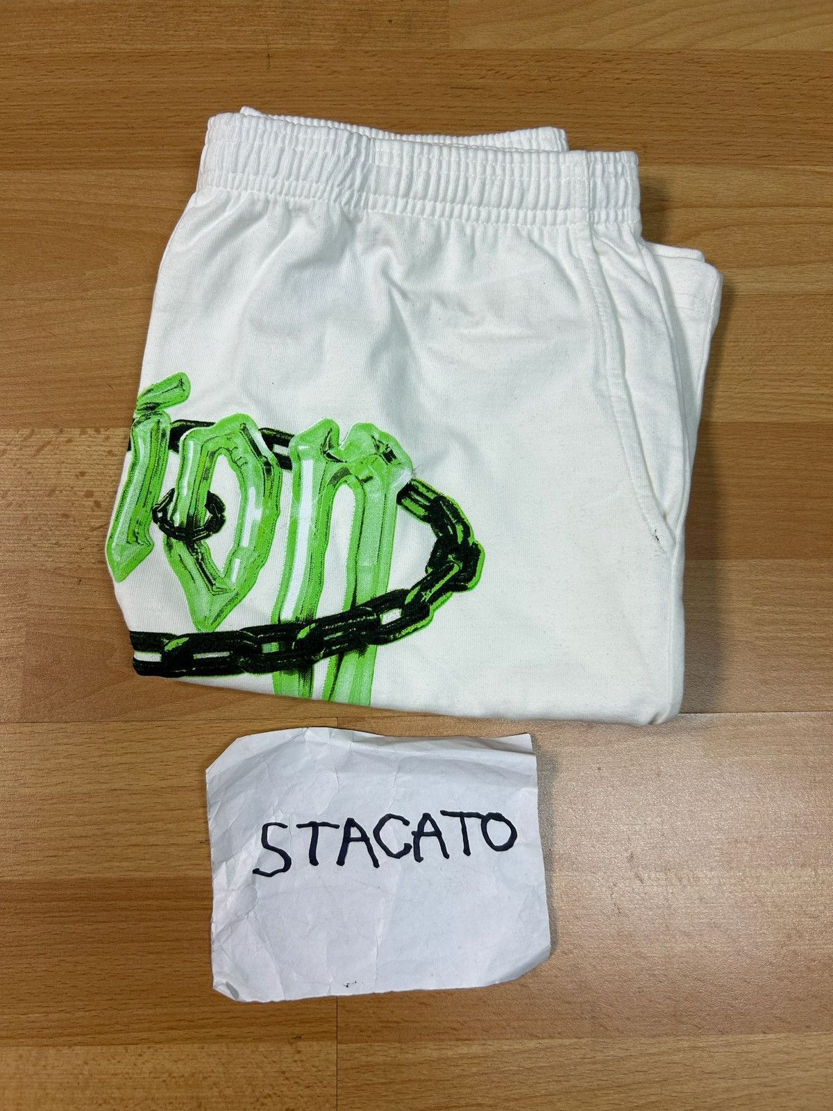 Other Fiction Y2K Chain Shorts White/Green Size US 30 / EU 46 - 8 Thumbnail