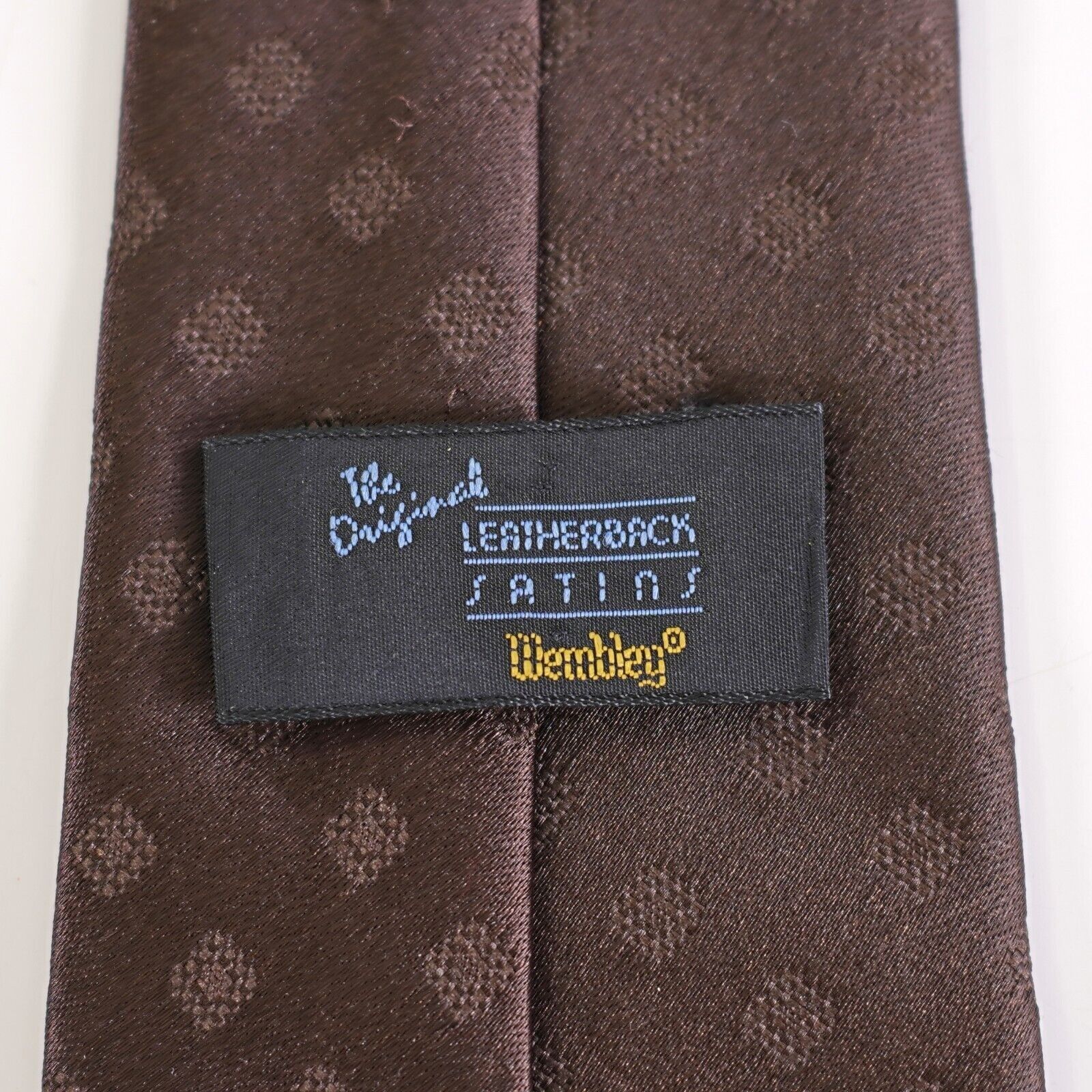 Other Wembley Leatherbacks Satins Brown Woven Polyester Tie Size ONE SIZE - 3 Thumbnail
