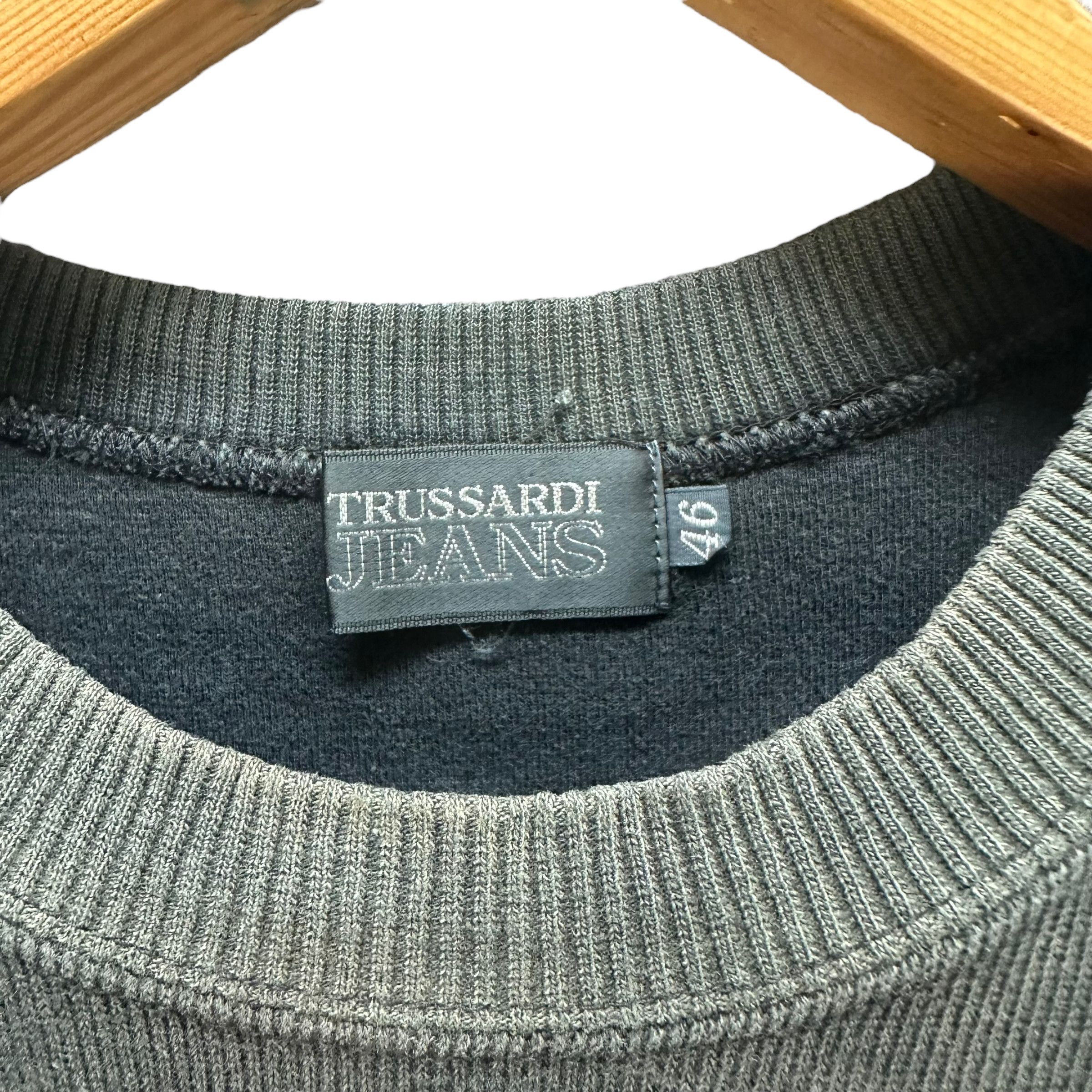 Trussardi TRASHED🔥 TRUSSARDI EMBROIDERY BIG LOGO SWEATSHIRT #8563-014 Size US M / EU 48-50 / 2 - 7 Thumbnail