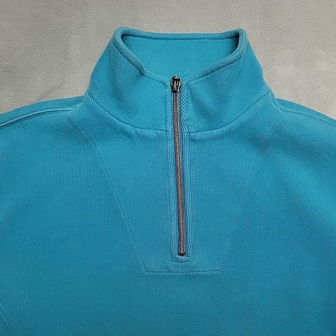 Tommy Bahama Tommy Bahama Sweater Mens M Teal Blue Cotton Stretch Blend Long Sleeve 1/4 Zip Size US M / EU 48-50 / 2 - 2 Thumbnail
