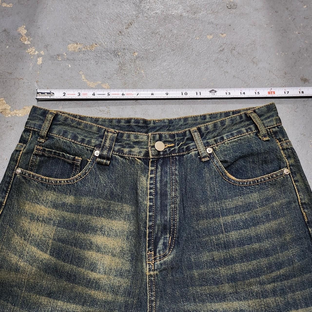 Japanese Brand Baggy sandwash jeans wide leg faded denim Size US 32 / EU 48 - 5 Thumbnail