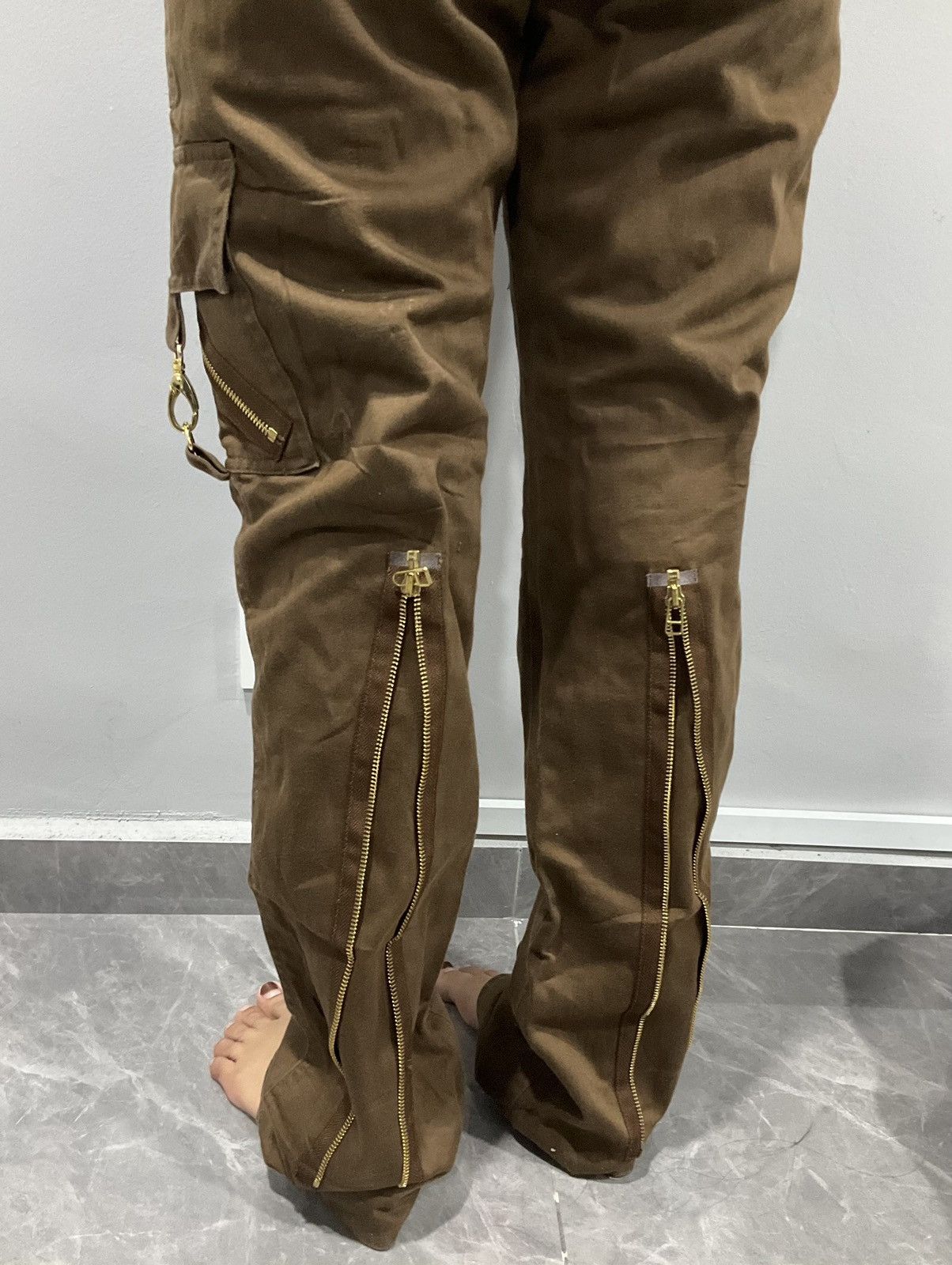 If Six Was Nine × Japanese Brand Jeans Zip Strap Straight Cut 13 Thirteen Karat Size US 31 - 3 Thumbnail
