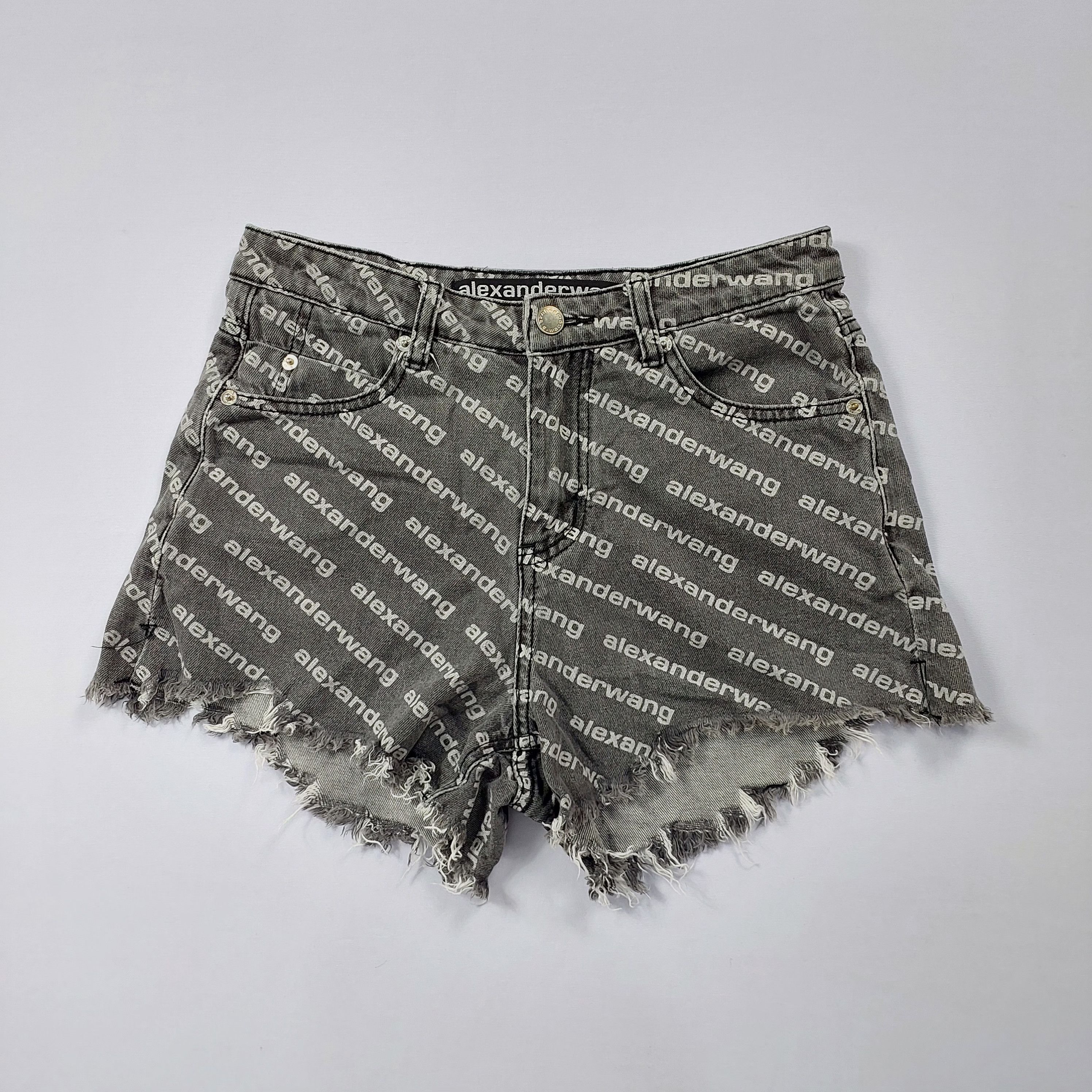 image of Alexander Wang - Grey Aged - Bite Short, Women's (Size 27)