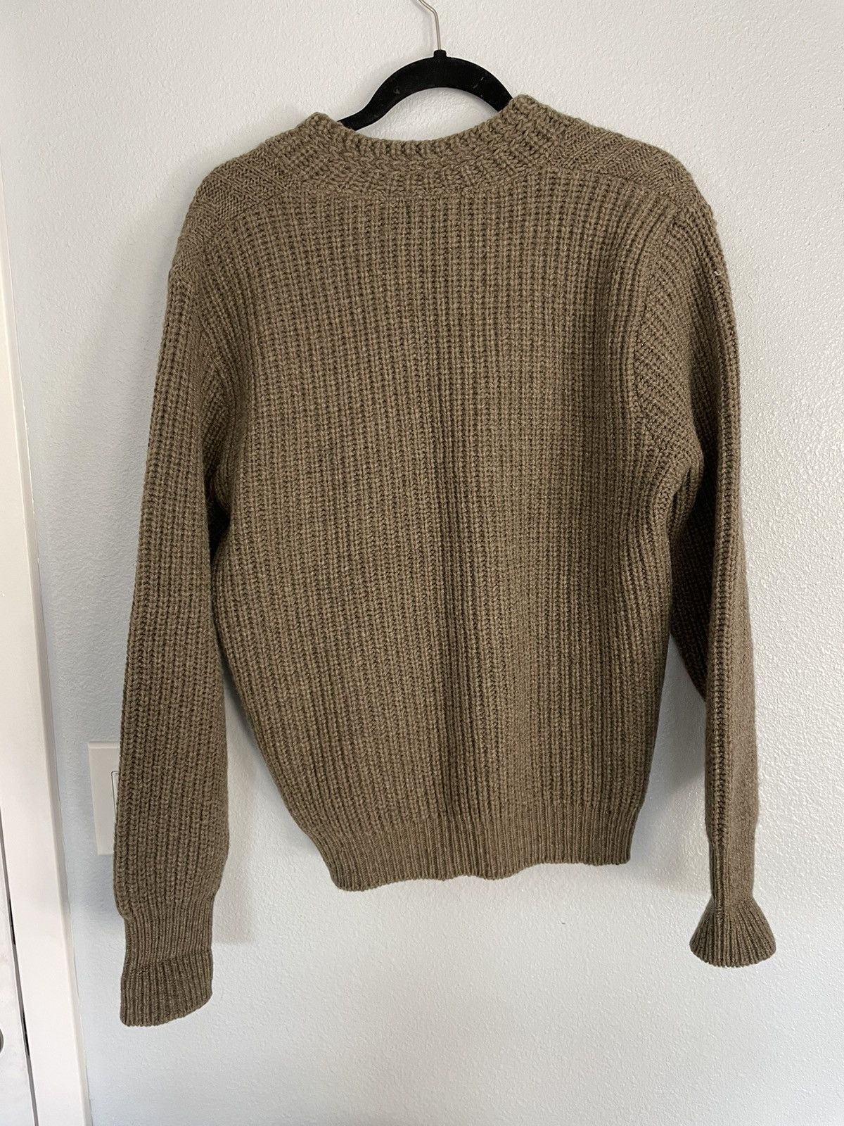 Vintage Cable Knit 100% Wool Chunky Knitwear V Neck Sweater