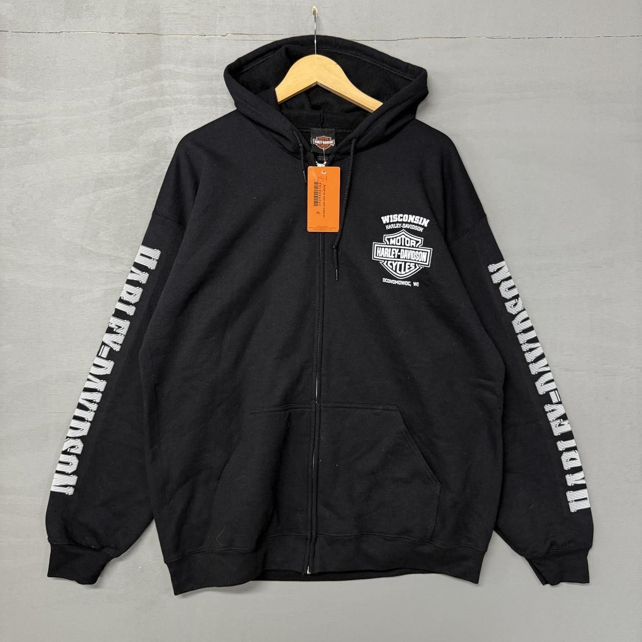 Harley Davidson Harley Davidson Skull and Wings Zip Up Black Hoodie XL Size US XL / EU 56 / 4 - 2 Thumbnail