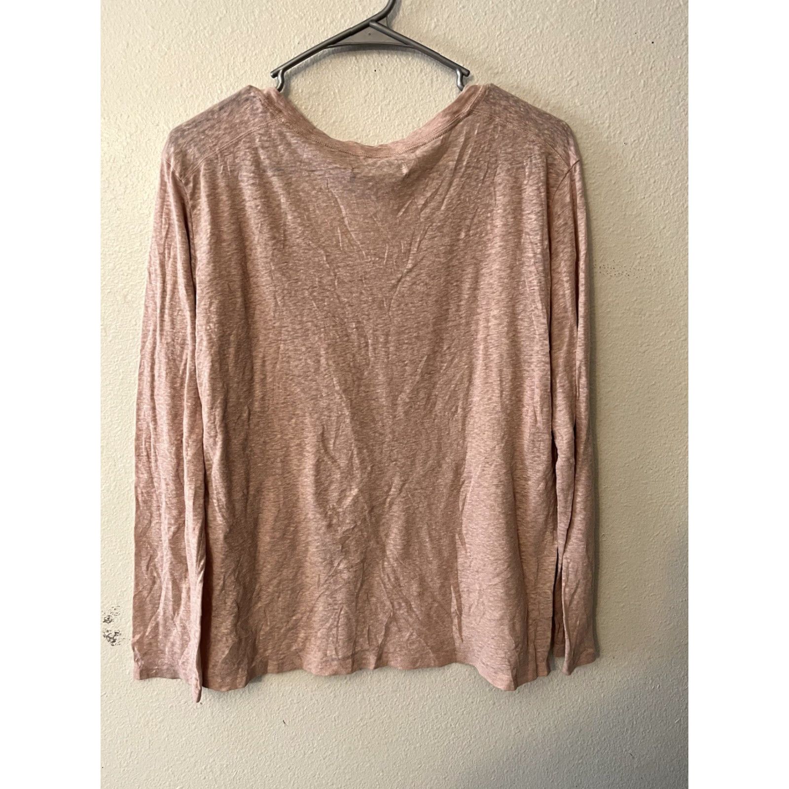 Abercrombie & Fitch Abercrombie & Fitch Long Sleeve Tee Women M Pink Round Neck Lightweight Shirt 90s? Size M / US 6-8 / IT 42-44 - 3 Thumbnail
