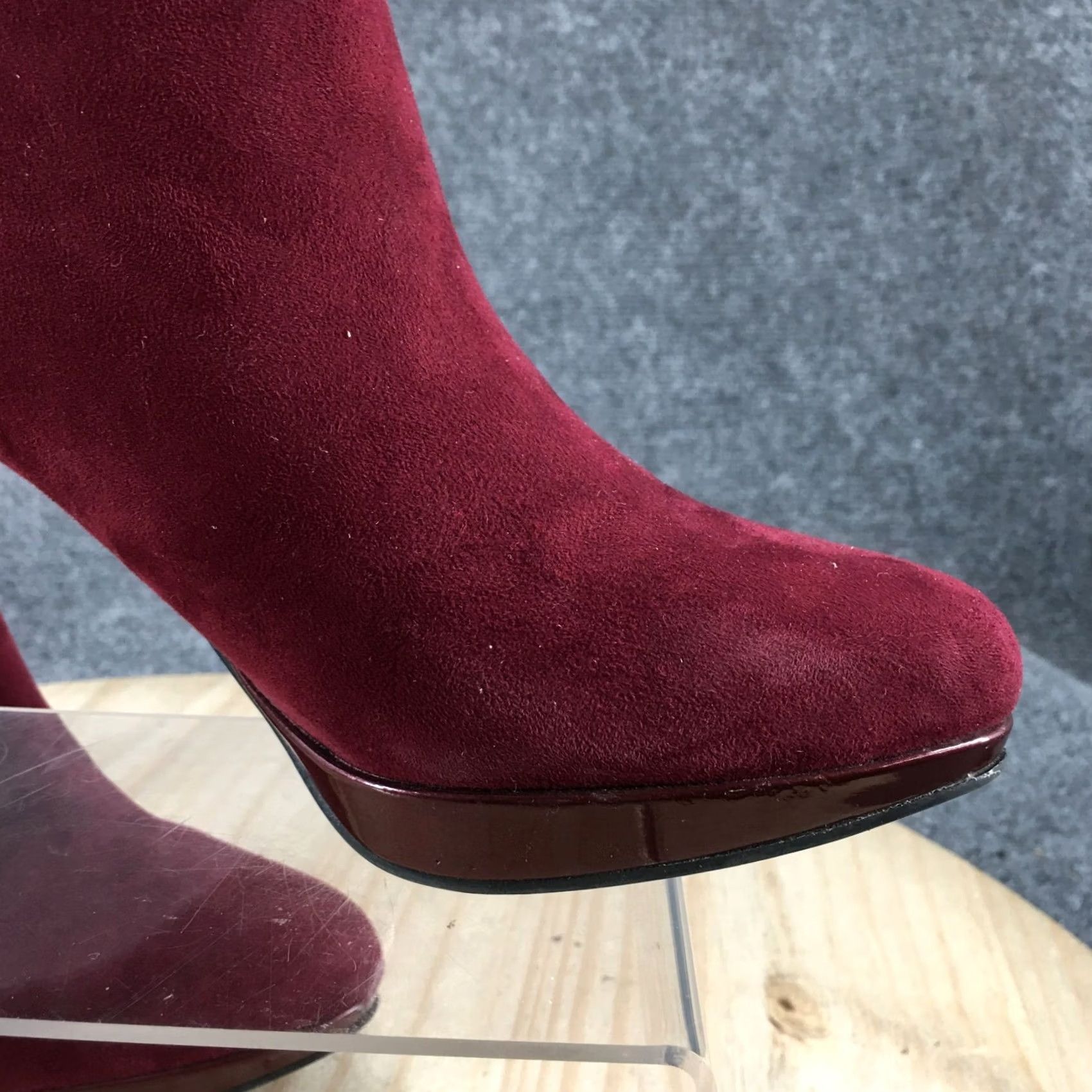 Liz Claiborne Liz Claiborne Boots Womens 9 M Casual Side Zip Stiletto Red Ankle Bootie Shoe Size US 9 / IT 39 - 6 Thumbnail