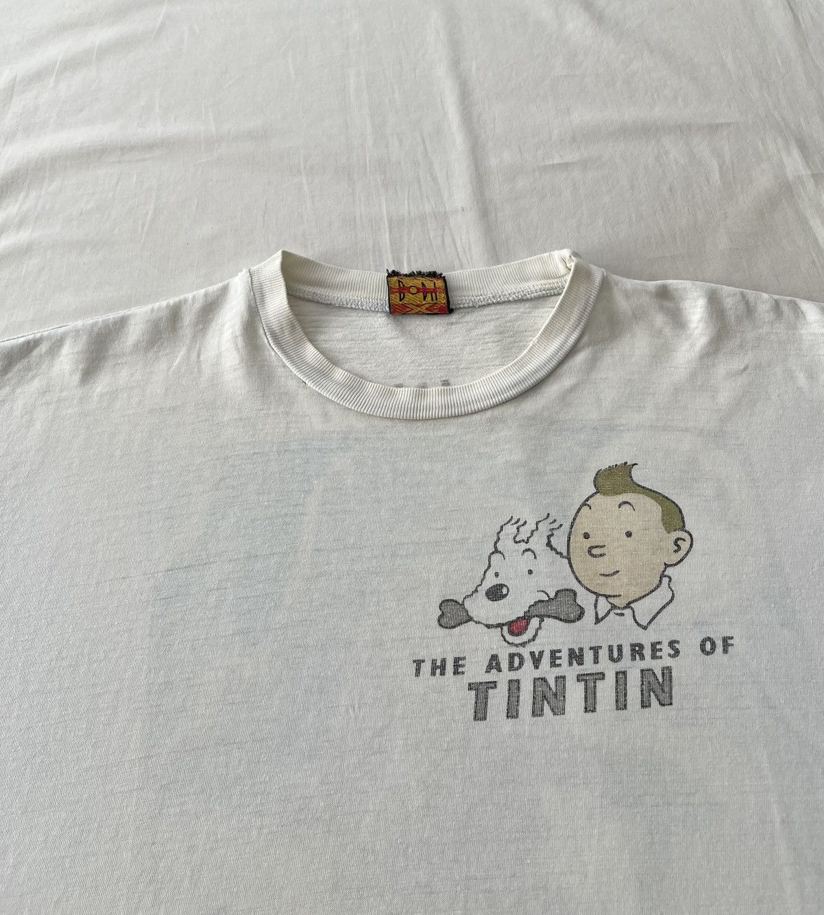 Cartoon Network Vintage 90s TinTin in Tibet Comics Cartoon White T-shirt Size US XL / EU 56 / 4 - 4 Thumbnail