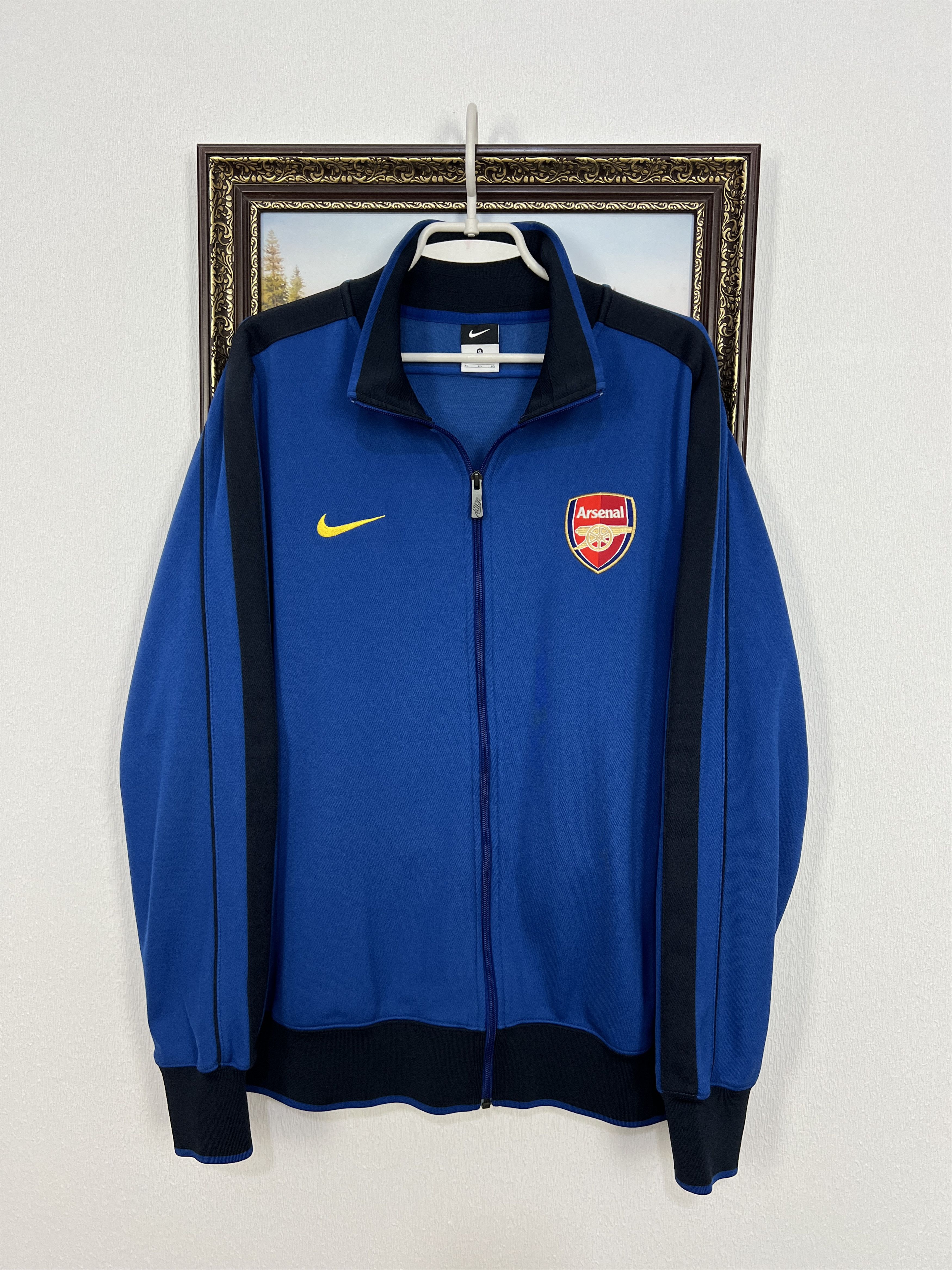 Nike Nike Arsenal Football Blue Jacket Soccer Mens Track Top Zip Size US XL / EU 56 / 4 - 1 Thumbnail