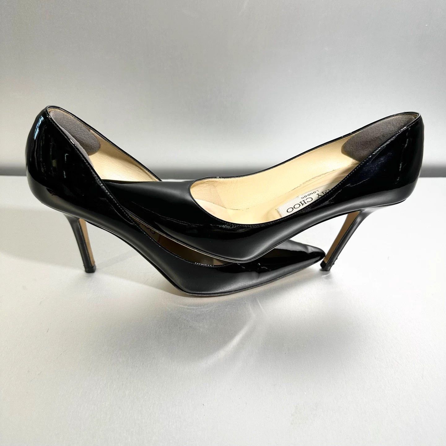 Jimmy Choo Jimmy Choo Black Patent Heels 36 Mint X3505 Size US 5 / IT 35 - 3 Thumbnail