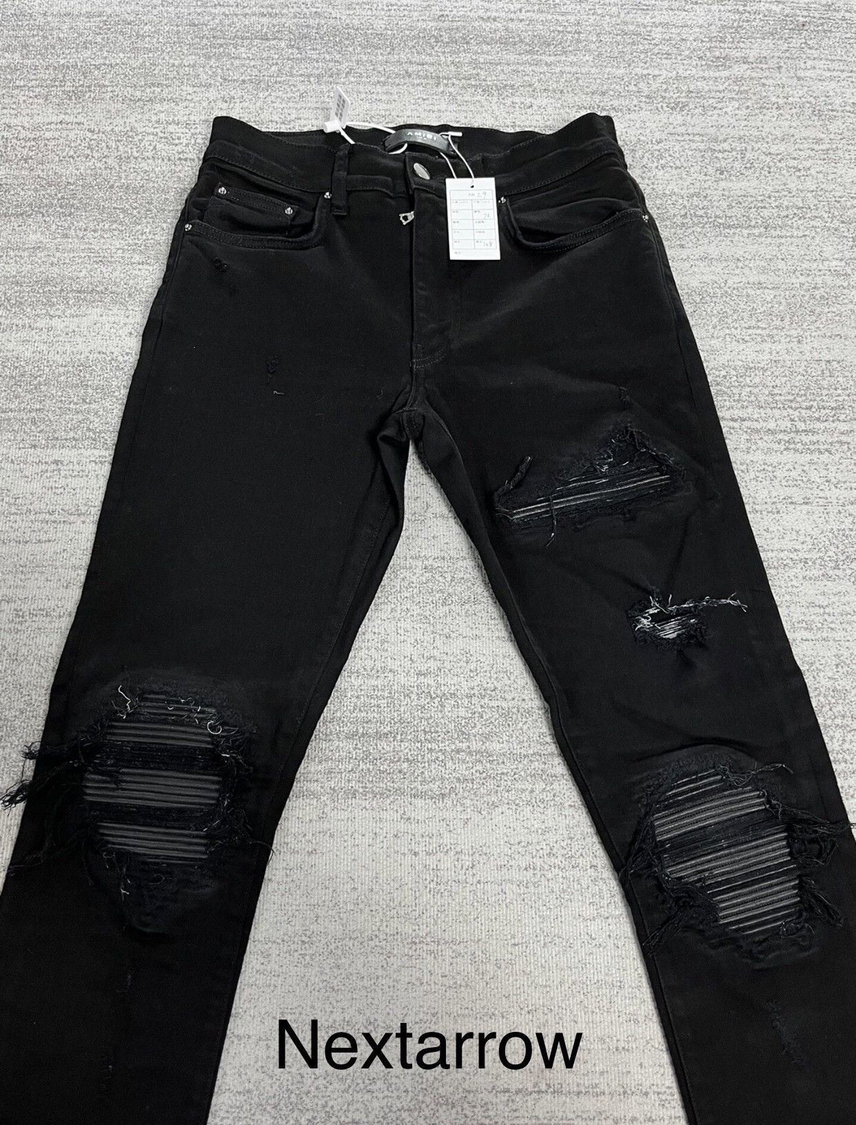 Amiri Amiri mx1 black patchwork distressed jeans 2412-Nextarrow Size US 29 - 3 Thumbnail