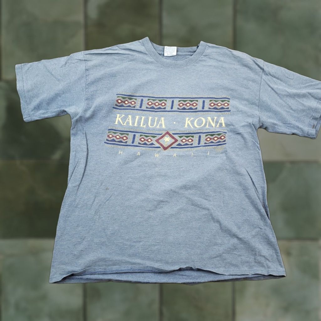 Vintage Kailua Kona Hawaii Mens Large Blue T Shirt Size US L / EU 52-54 / 3 - 1 Thumbnail