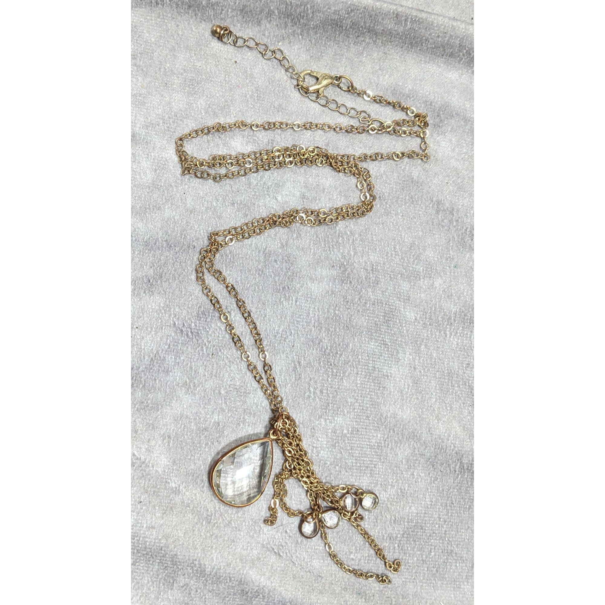Other Whimsical Cluster Charm Pendant Necklace With Teardrop Gems Size ONE SIZE - 5 Thumbnail