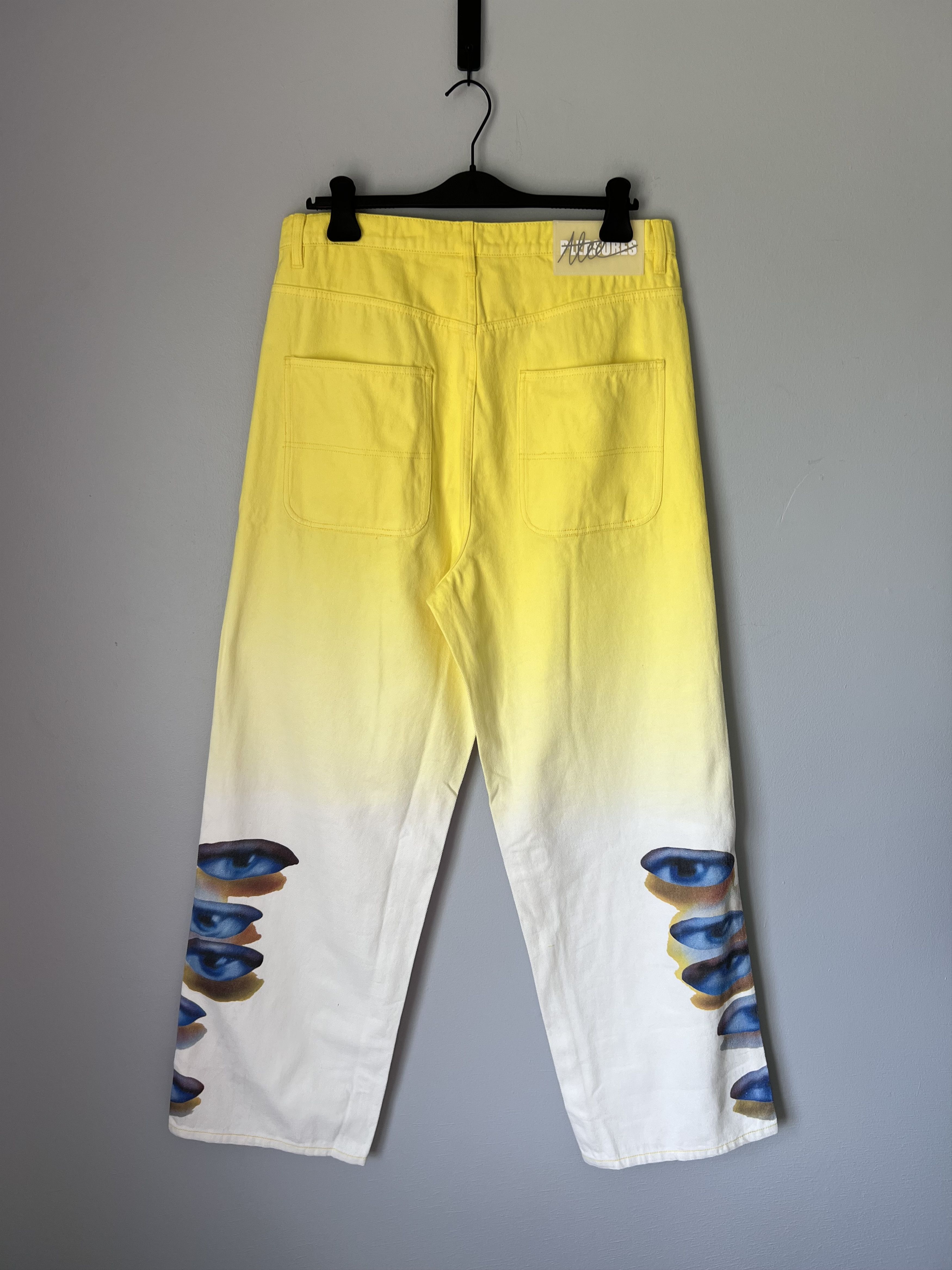Pleasures Pleasures Austin Lee Human Eye Baggy Jeans in Yellow Size US 34 / EU 50 - 5 Thumbnail