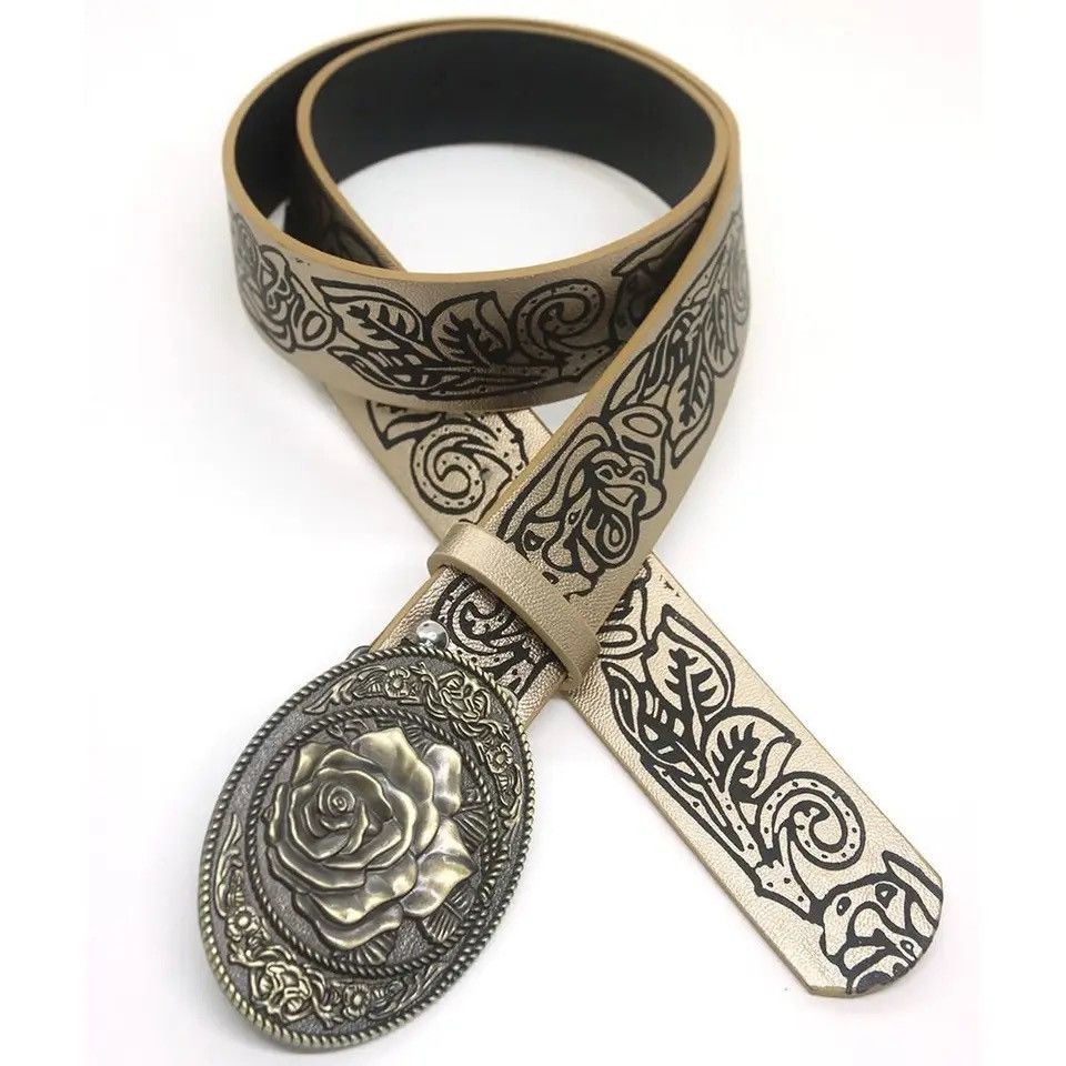 Japanese Brand × Vintage Rose Flowers Buckle Belt Size ONE SIZE - 3 Thumbnail