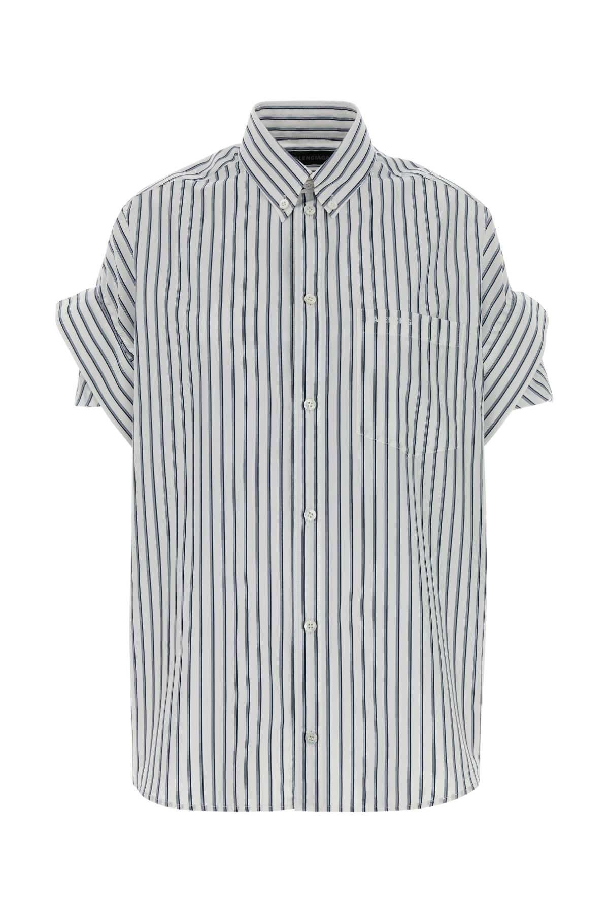 Balenciaga Embroidered Poplin Oversize Shirt Size S / US 4 / IT 40 - 1 Thumbnail