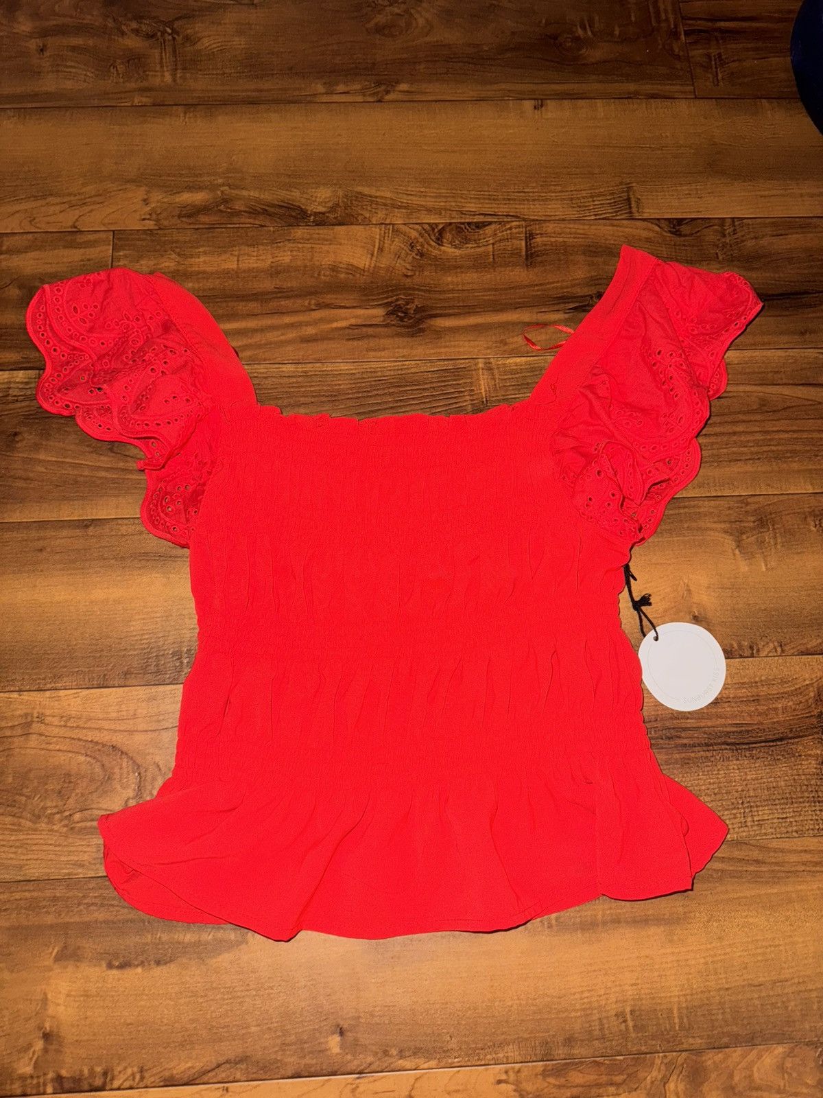 Other Women’s Red Lace Ruffle Crop Top Size L | Cute Y2K Going Out Size ONE SIZE - 1 Thumbnail